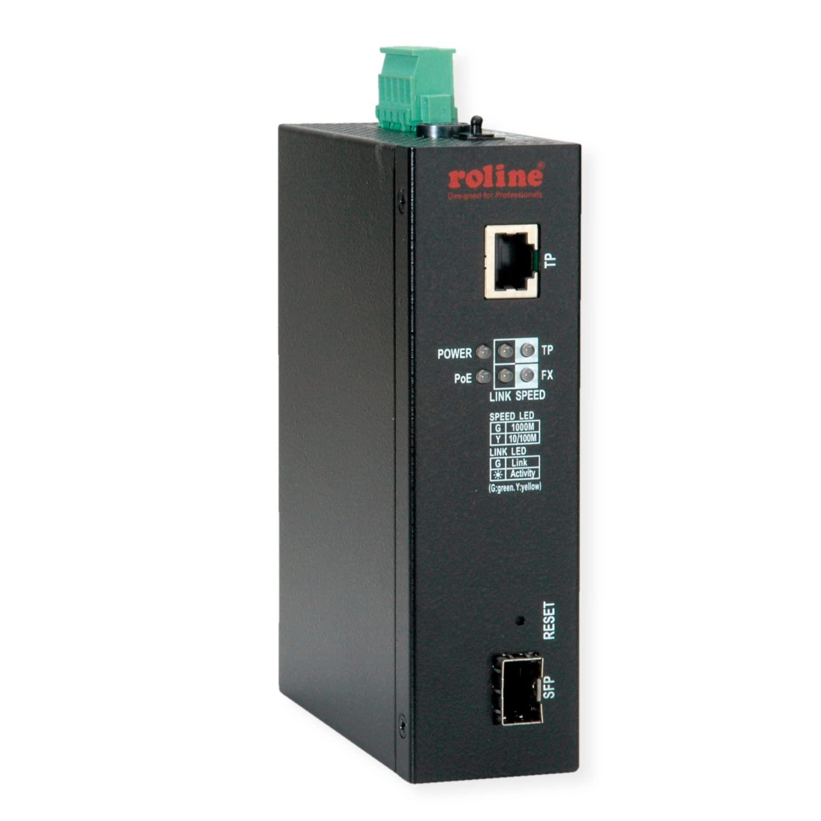 roline-convertitore-industriale-gigabit-ethernet-dual-speed-100-1000-fiber-con-funzione-poe