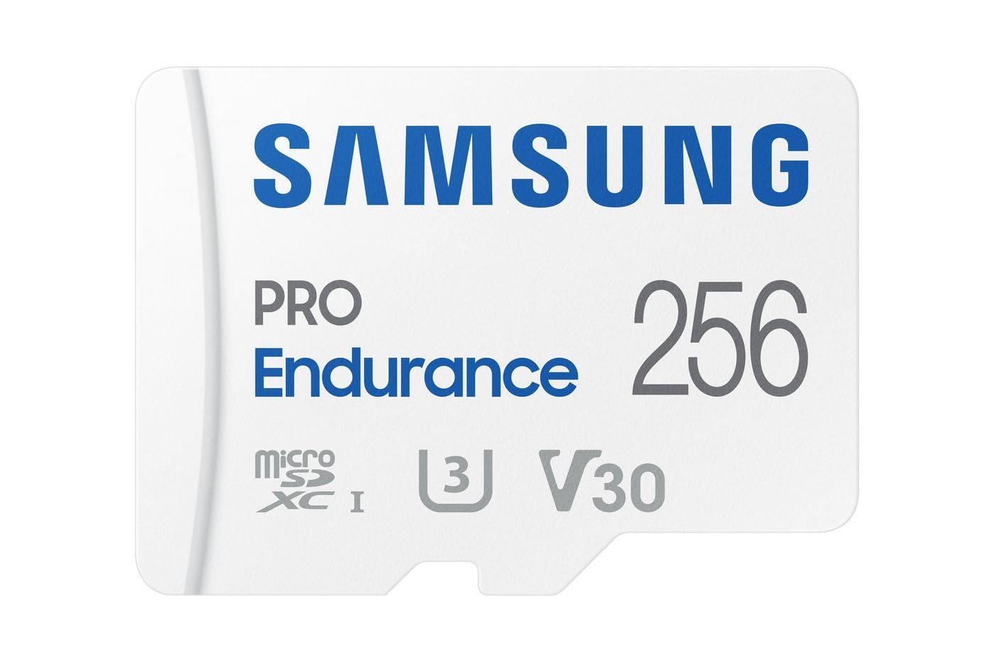 samsung-memorie-mb-mj256ka-pro-endurance-scheda-microsd-per-videosorveglianza-e-dashcam-da-256-gb-uhs-i-u3-fino-a-100-mb-s-adattatore-sd-incluso