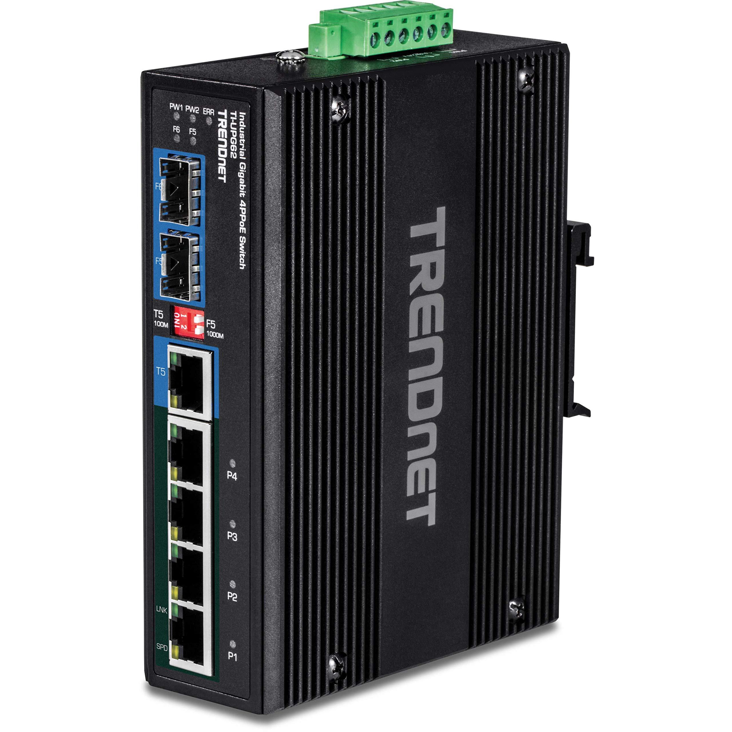 trendnet-ti-upg62-switch-industriale-rinforzato-gigabit-10-100-1000-mbps-ultra-poe-din-rail-a-6-porte-upoe-ip30-montaggio-su-guida-din-e-a-parete-incluso