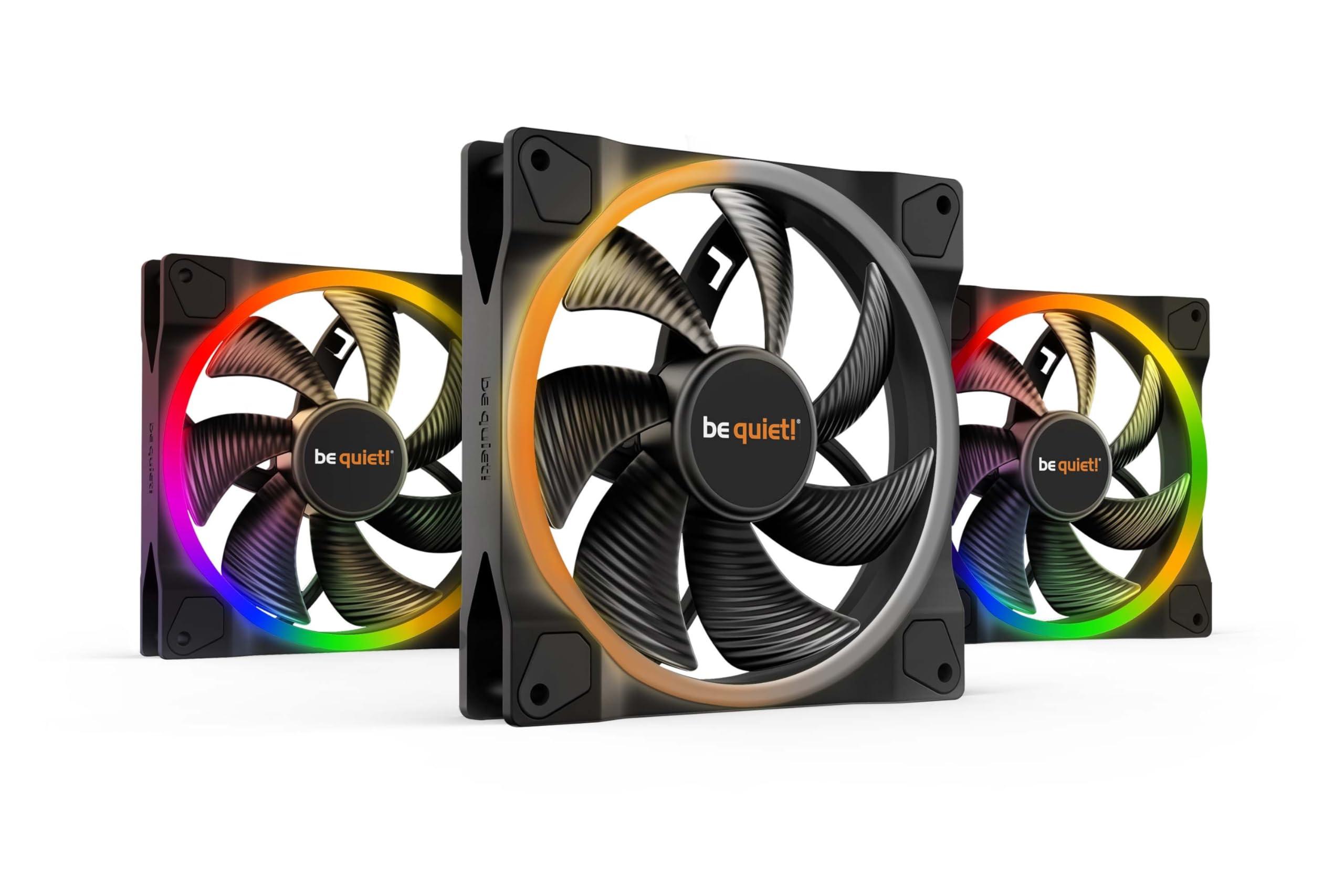 be-quiet-light-wings-140mm-pwm-triple-pack-3-ventole-incluse-illuminazione-argb-tanti-colori-e-modalita-pale-ottimizzate-per-il-rumore-pressione-statica-elevata-turbolenze-a-basso-rumore
