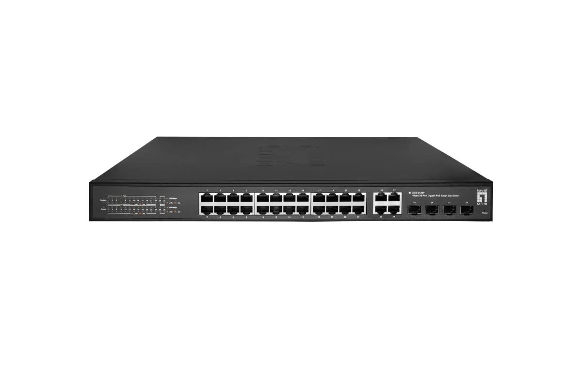 levelone-ges-2128p-hilbert-switch-gigabit-poe-smart-lite-a-28-porte-24-uscite-poe-4-porte-gigabit-sfp-rj45-combo-802-3at-af-poe-380-w