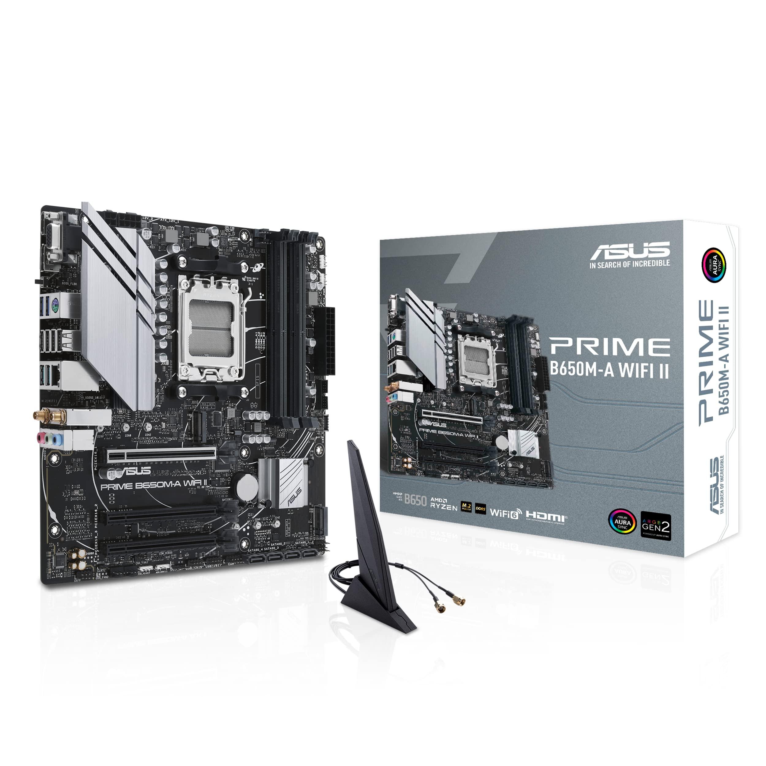 asus-prime-b650m-a-wifi-ii-scheda-madre-amd-matx-ryzen-9000-8000-7000-ddr5-supporto-pcie-5-0-m-2-lan-2-5gb-wi-fi-6-dp-vga-hdmi-sata-6-gbps-usb-3-2-gen-2-e-type-c-bios-flashback-aura-sync