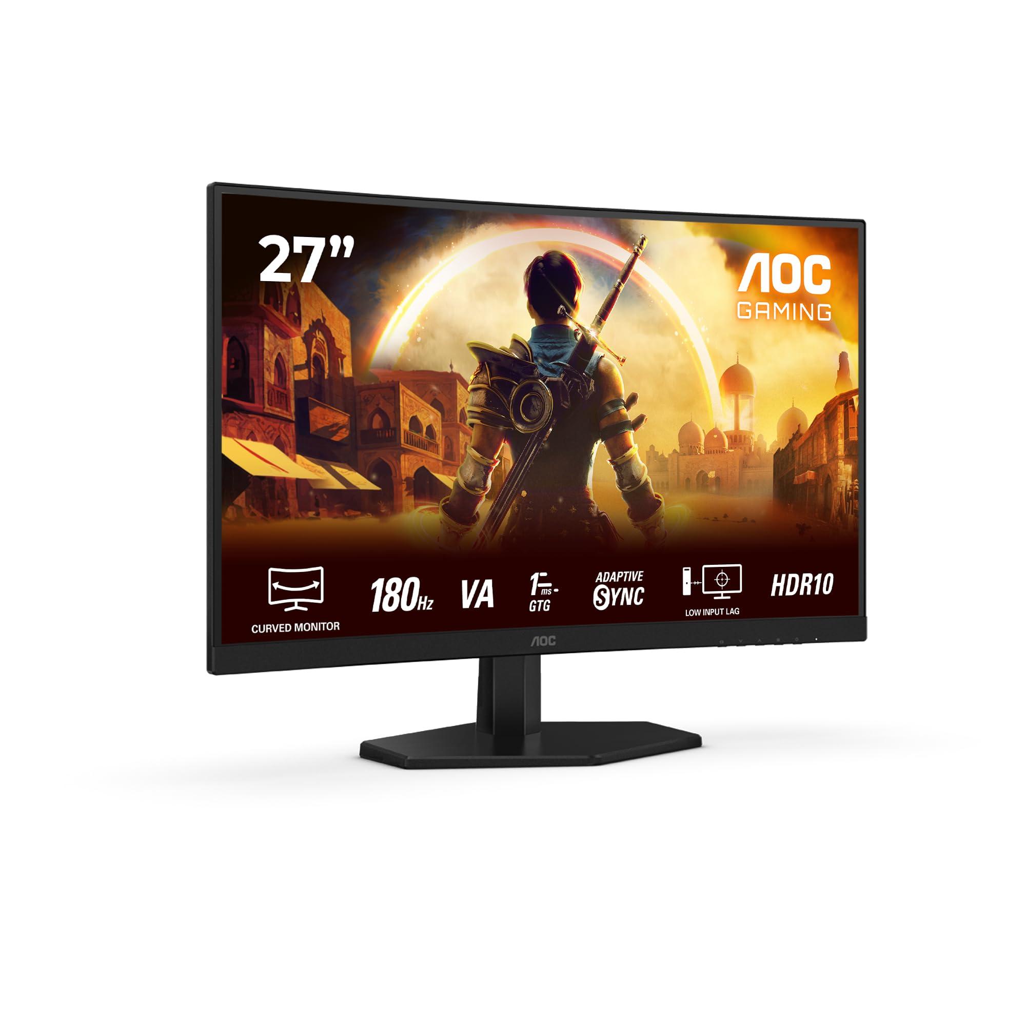 aoc-gaming-monitor-c27g42e-27-pollici-curvo-1920x1080-fhd-180hz-fast-va-panel-0-5ms-mprt-speakers-hdmi2x-2-0-dp-1x-1-4-adaptive-sync-hdr10-freesync-premium-nero
