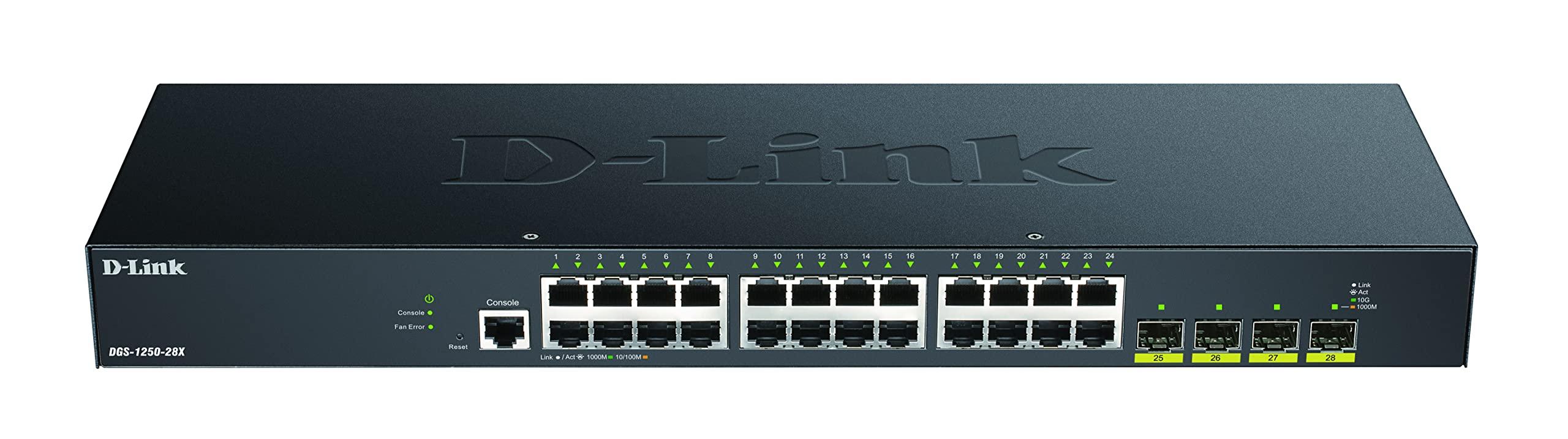 d-link-dgs-1250-28x-e-28-porte-layer-2-3-smart-managed-gigabit-switch-24x-porte-base-t-4x-10g-sfp-solo-cavo-di-alimentazione-ue-nero