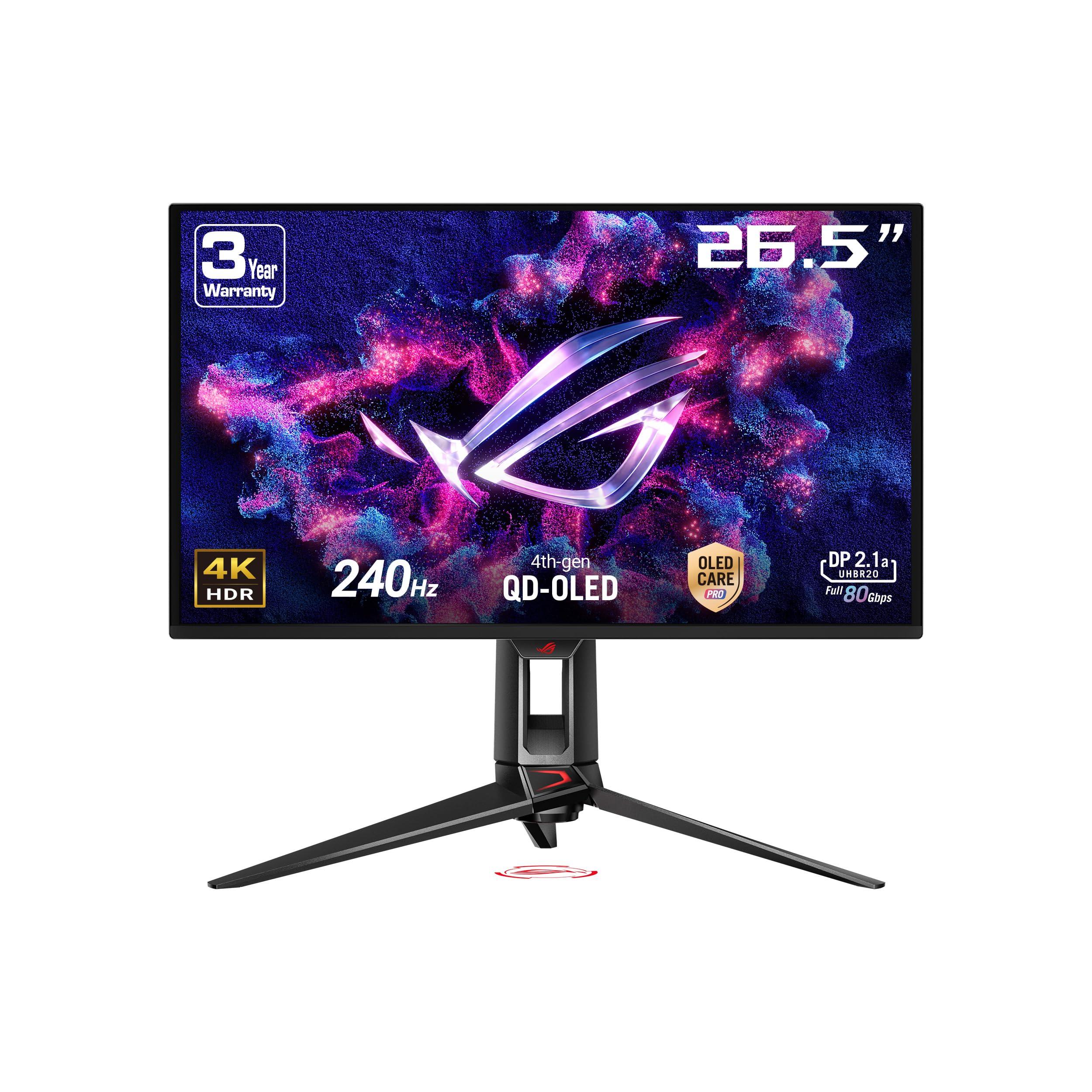 asus-rog-swift-pg27ucdm-monitor-da-26-5-4k-oled-3840x2160-0-03ms-gtg-240hz-displayport-2-1-tecnologia-anti-flicker-compatibile-con-g-sync-99-dci-p3-nero