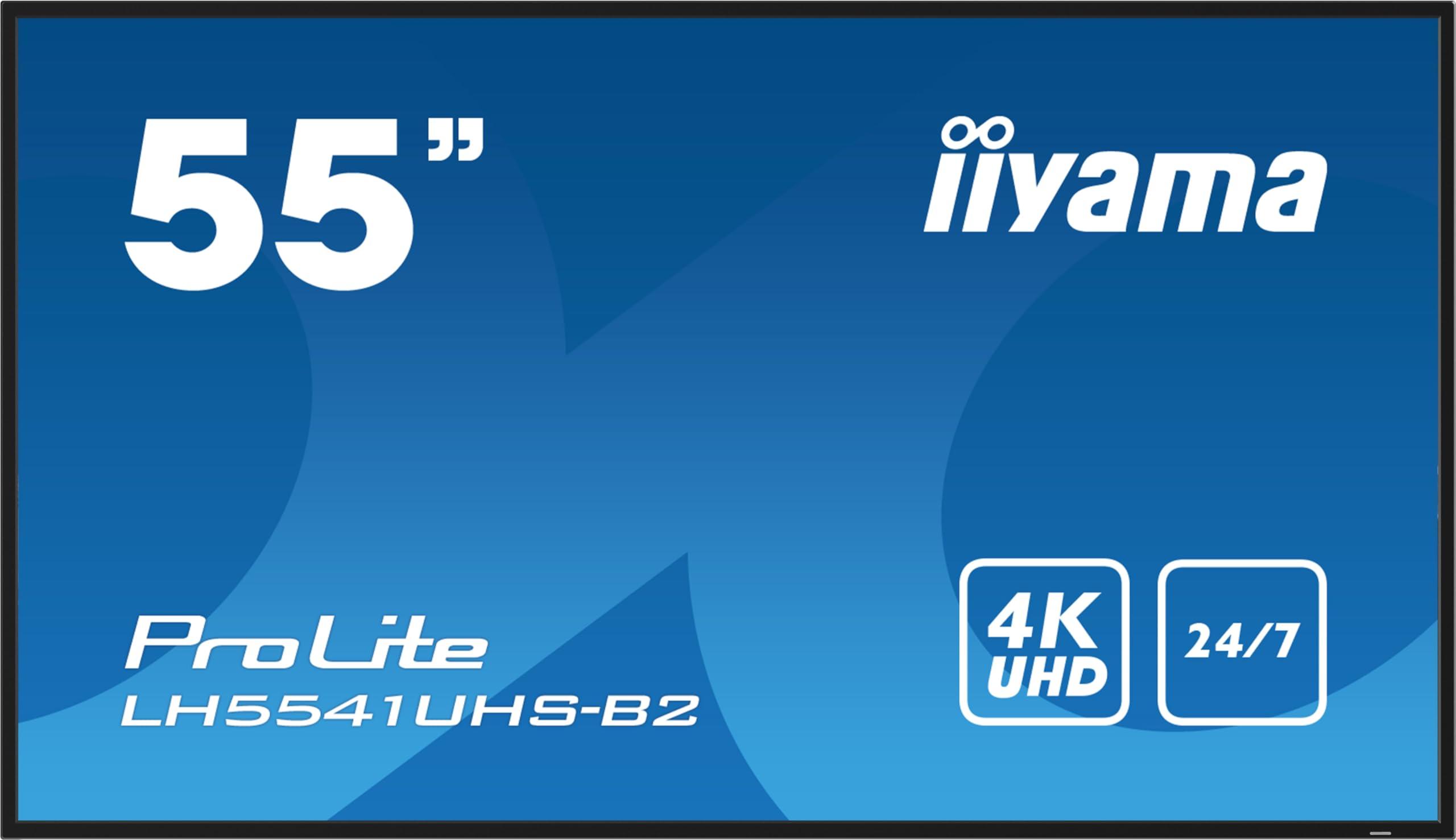 iiyama-prolite-lh5541uhs-b2-display-digitale-per-segnaletica-ips-139-cm-54-6-pannello-led-4-k-uhd-vga-hdmi-audio-out-usb2-0-rs-232c-rj45-lettore-multimediale-24-7-colore-nero