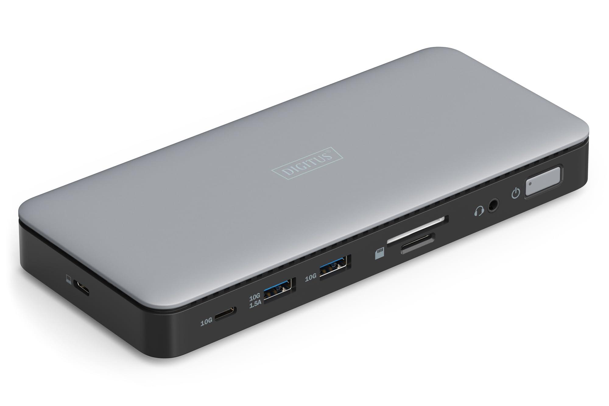 digitus-usb-c-docking-station-11-porte-2x-hdmi-1x-displayport-ultrahd-4k-60hz-2x-usb-a-3-2-gen2-1x-usb-c-3-2-gen2-1x-rj45-doppio-lettore-di-schede-1x-audio-3-5mm-grigio