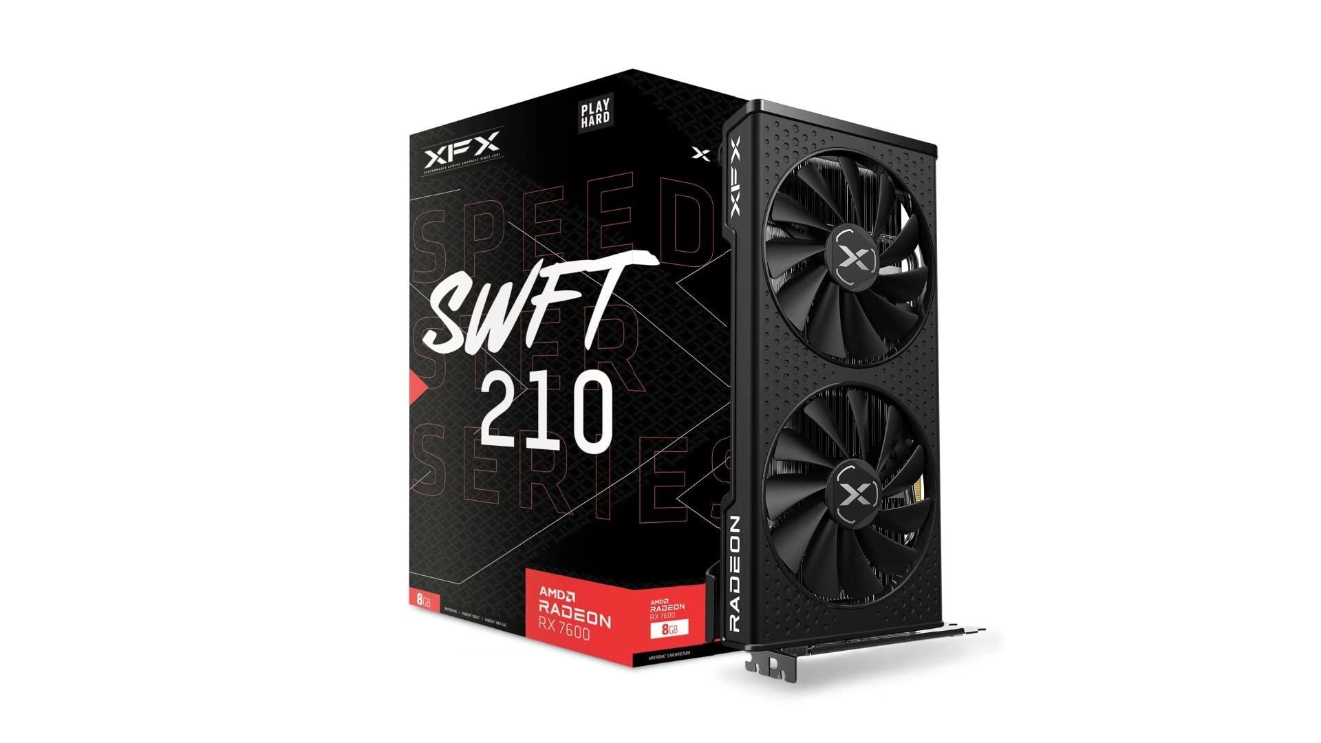 xfx-speedster-swft210-radeon-rx-7600-core-scheda-grafica-da-gioco-con-8-gb-gddr6-hdmi-3xdp-amd-rdna邃-3-rx-76pswftfy