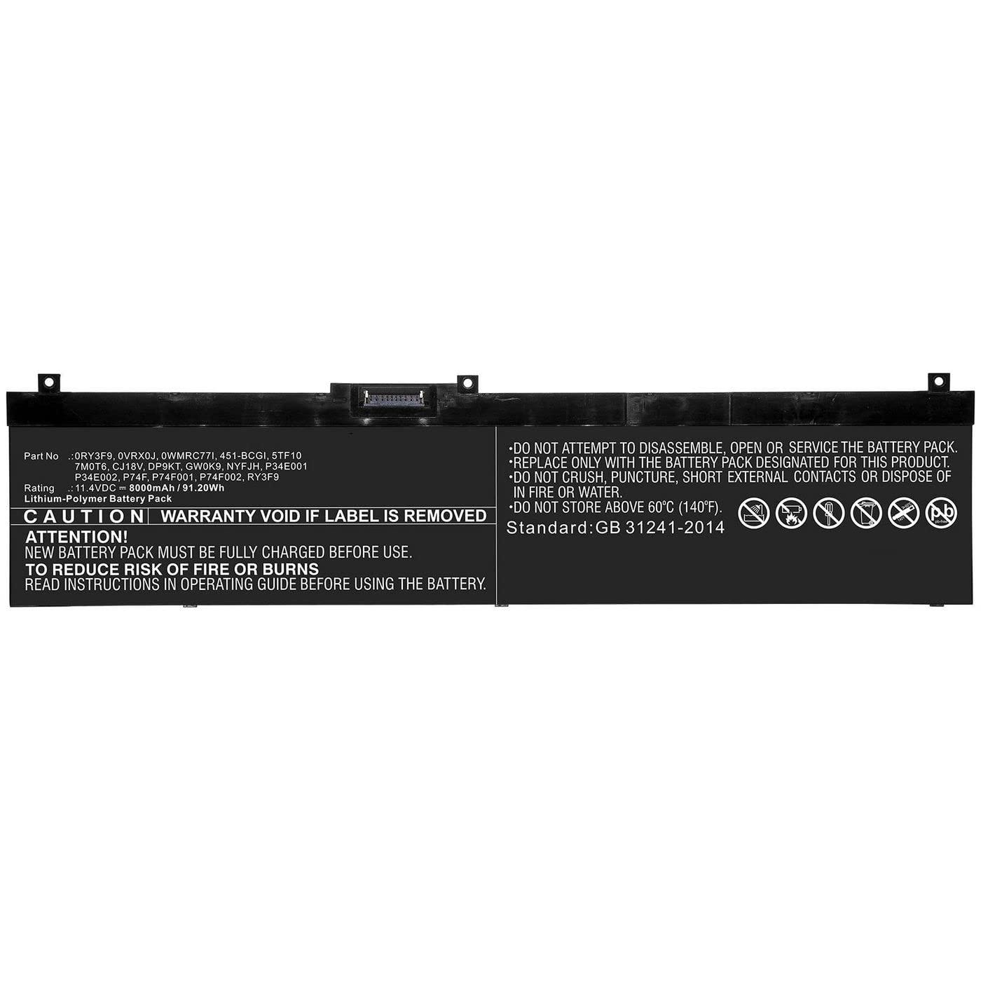 coreparts-laptop-battery-for-dell-91-20wh-li-pol-11-4v-8000mah-0ry3f9-0vrx0j-0wmrc77i-451-bcgi-91-20wh-li-pol-11-4v-8000mah-black-for-dell-notebook-laptop-precision-7330-precision-7530-preci