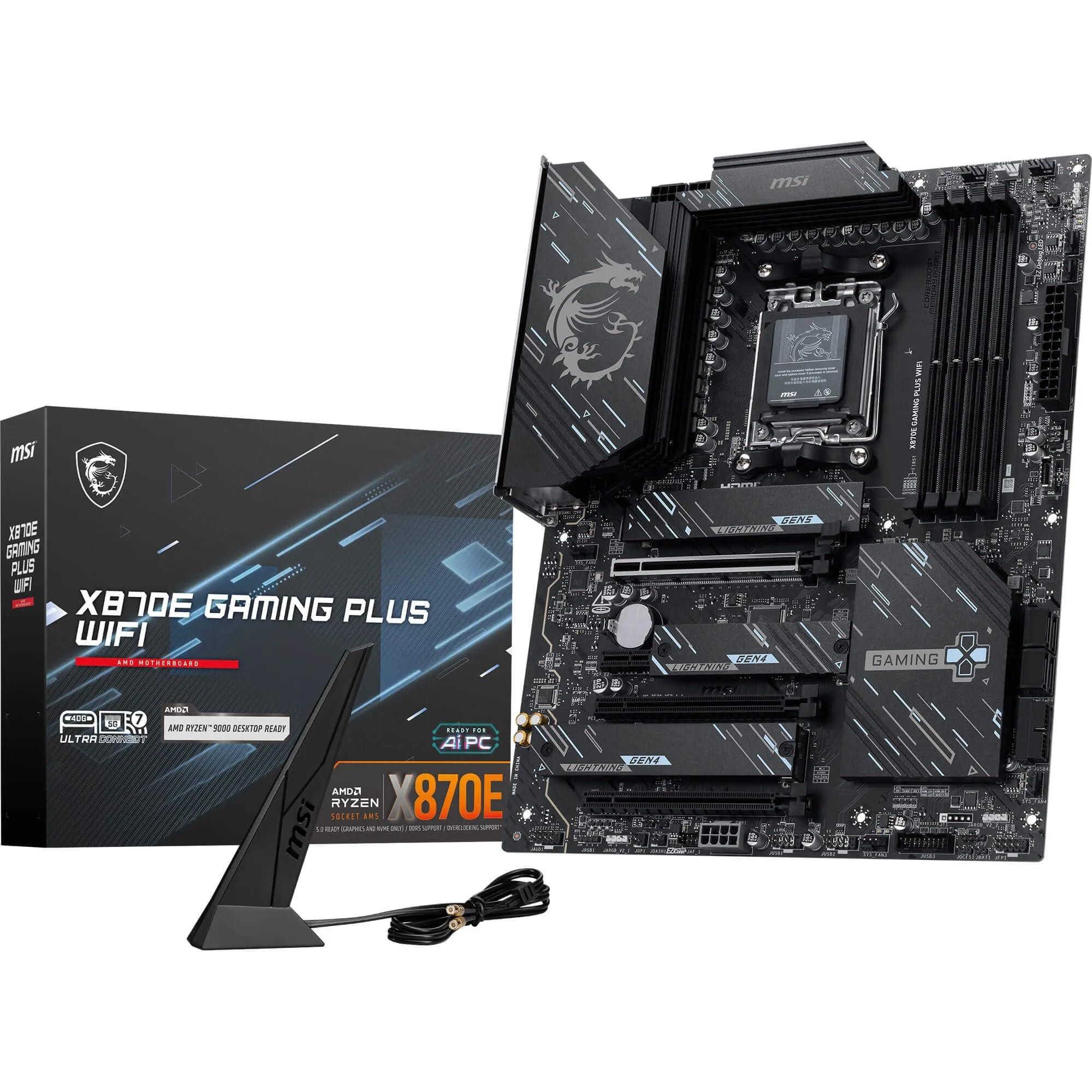 msi-x870e-gaming-plus-wifi-motherboard-atx-socket-am5-amd-x870e-chipsatz-usb4-usb-c-3-2-gen-2x2-usb-c-3-2-gen2-usb-3-2-gen-2-usb-3-2-gen-1-wi-fi-7-5-gigabit-ethernet-bluetooth-onb