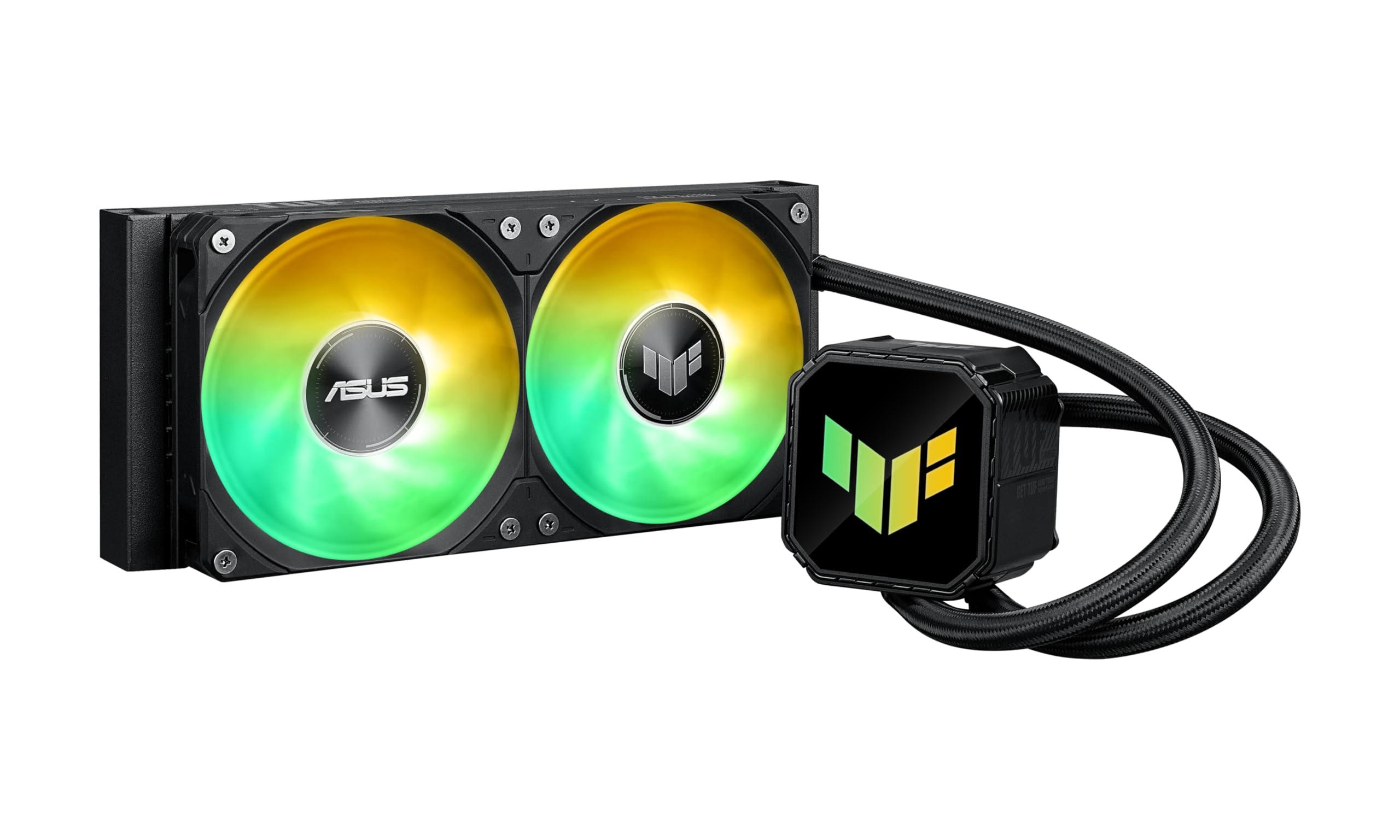 asus-tuf-gaming-lc-iii-240-argb-dispositivo-di-raffreddamento-a-liquido-all-in-one-due-ventole-argb-preinstallate-ed-integrate-tubi-da-400-mm-compatibile-con-intel-e-amd-nero