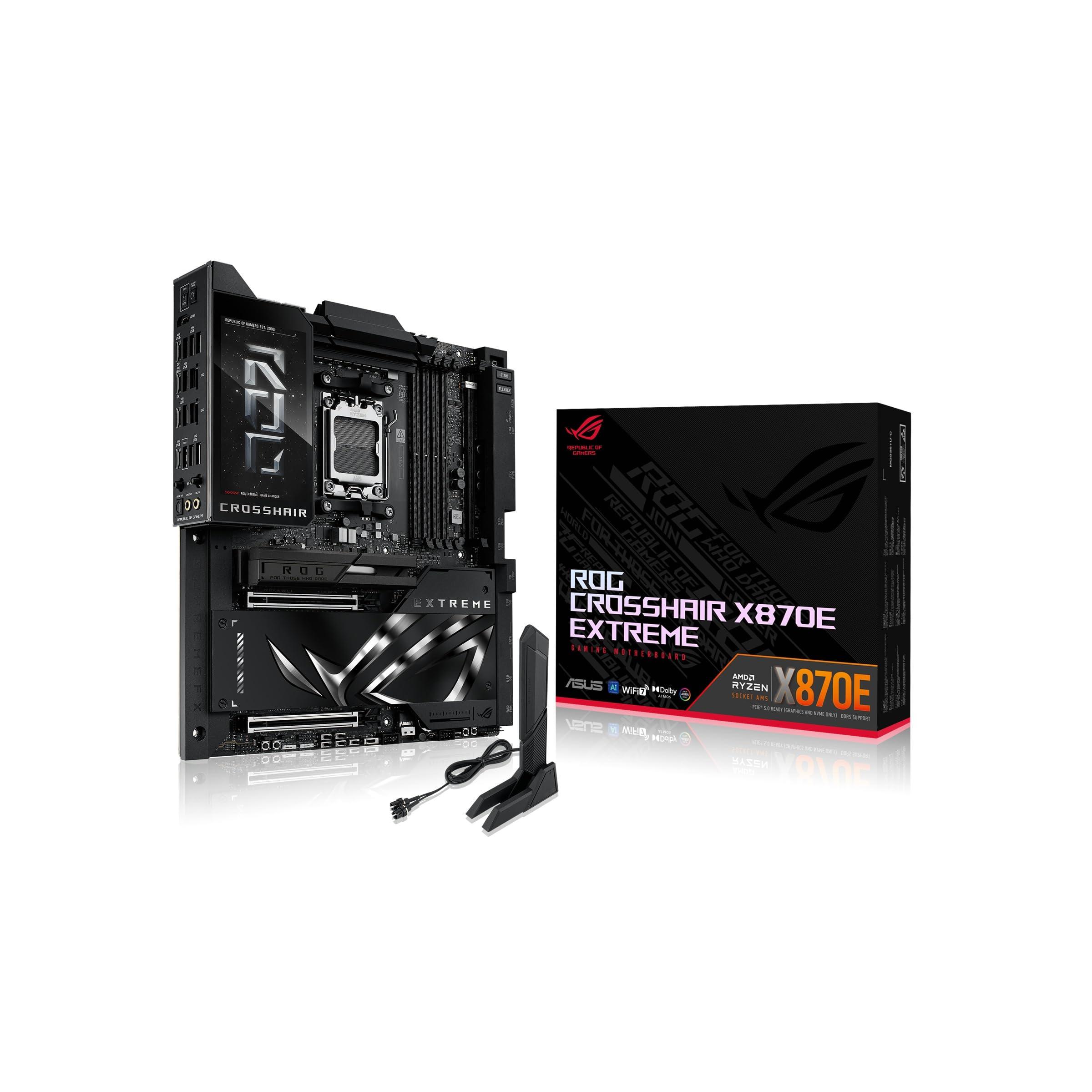 asus-rog-crosshair-x870e-extreme-scheda-madre-atx-20-2-2-stadi-alimentazione-slot-ddr5-3-pcie-5-0-2-pcie-4-0-m-2-porte-usb4-schermo-lcd-wi-fi-7-ethernet-ai-overclocking-pcie-q-release-slim