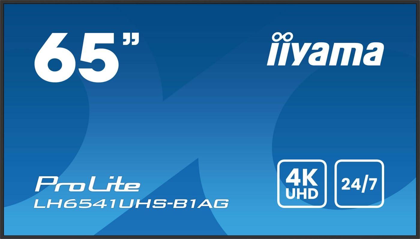 iiyama-prolite-lh6541uhs-b1ag-display-digitale-di-segnaletica-da-64-5-pannello-led-da-4-k-uhd-hdmi-rs-232c-rj45-usb2-0-lettore-multimediale-24-7-164-cm-colore-nero