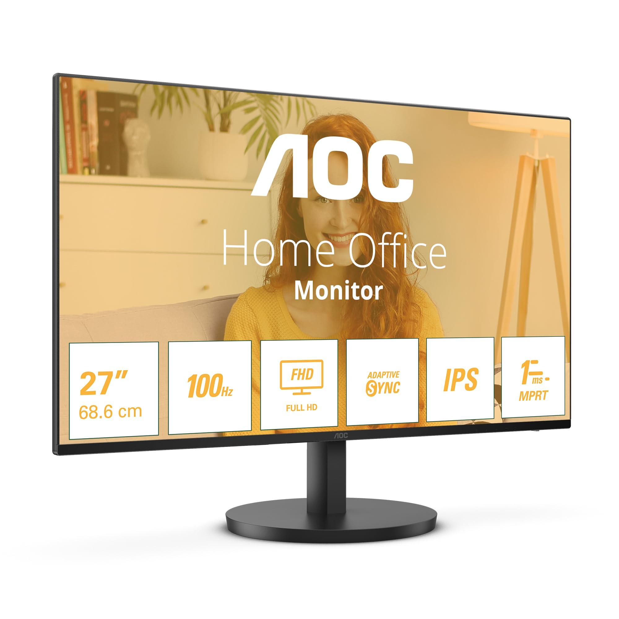 aoc-27b3ca2-monitor-full-hd-27-pollici-altoparlante-integrato-1920x1080-100-hz-hdmi-usb-c-65-w-power-delivery-hub-usb-nero