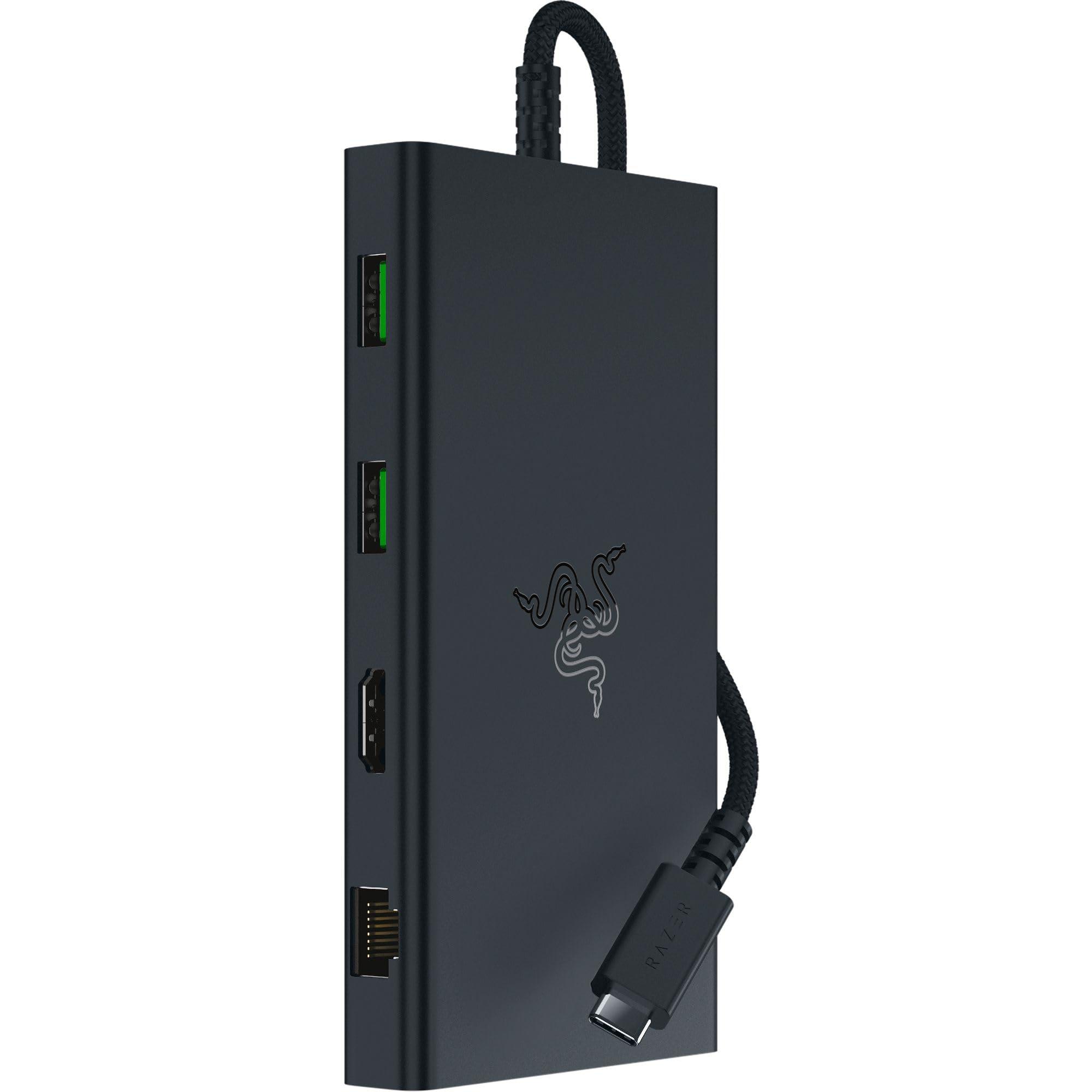 razer-usb-c-dock-11-porte-con-hdmi-gigabit-ethernet-porta-audio-da-3-5-mm-usb-a-e-c-compatibile-con-windows-e-mac-uscita-schermo-con-4k-suono-surround-7-1-nero