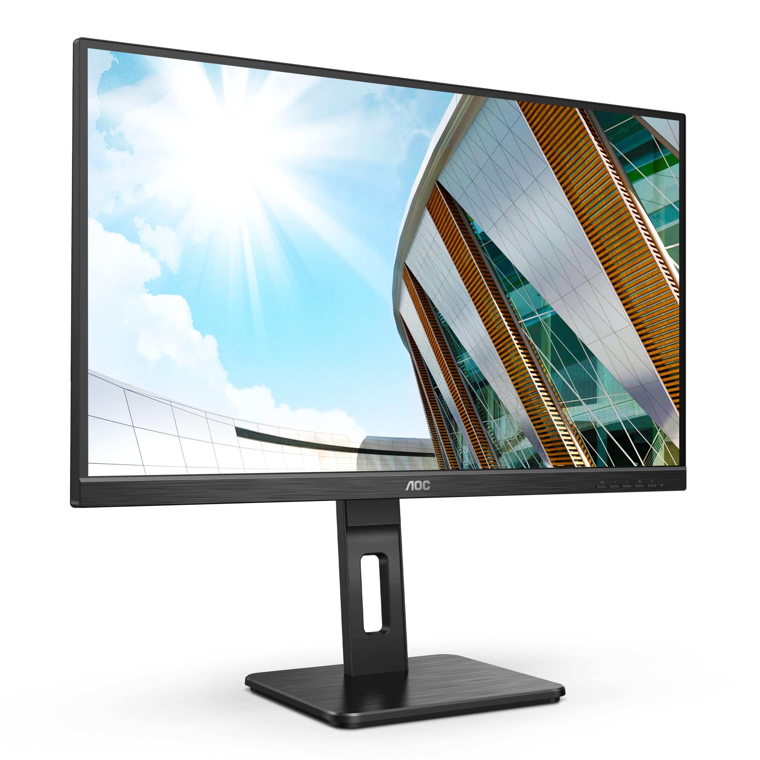 aoc-u27p2-monitor-uhd-da-27-regolabile-in-altezza-3840-x-2160-60-hz-hdmi-displayport-hub-usb-colore-nero