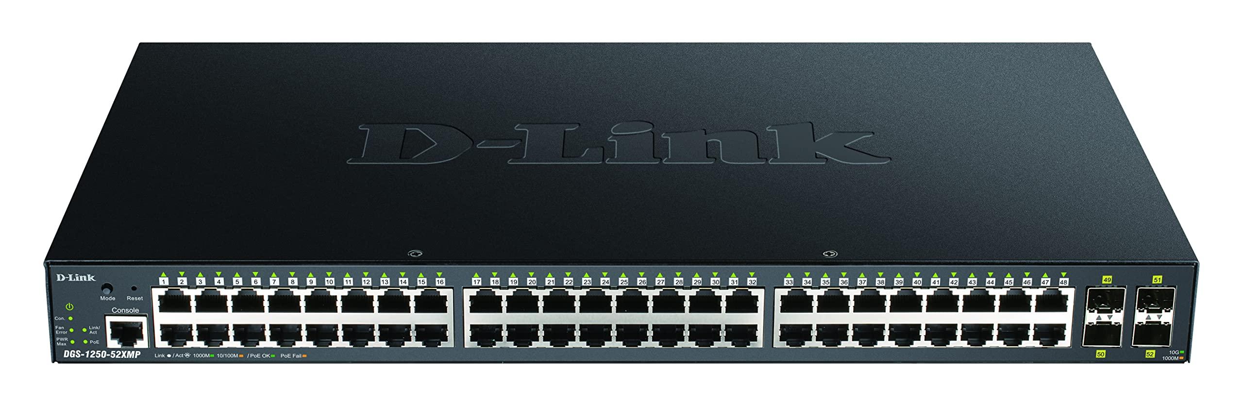 d-link-dgs-1250-52xmp-e-52-porte-layer-2-3-smart-managed-gigabit-switch-48x-porte-base-t-poe-4x-10g-sfp-solo-cavo-di-alimentazione-ue