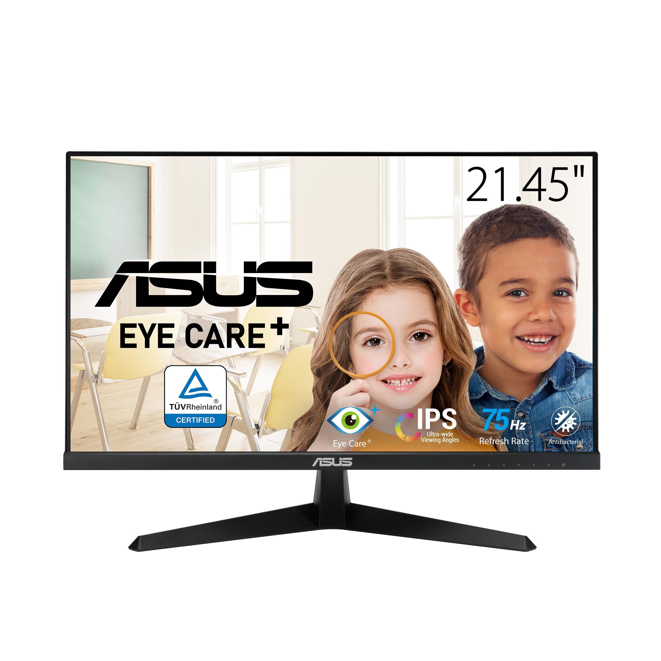 asus-vy229q-monitor-eye-care-da-22-pollici-21-45-fhd-1920-x-1080-ips-75hz-tempo-di-risposta-1ms-freesync-color-augmentation-rest-reminder-filtro-luci-blu-anti-sfarfallio-displayport-nero