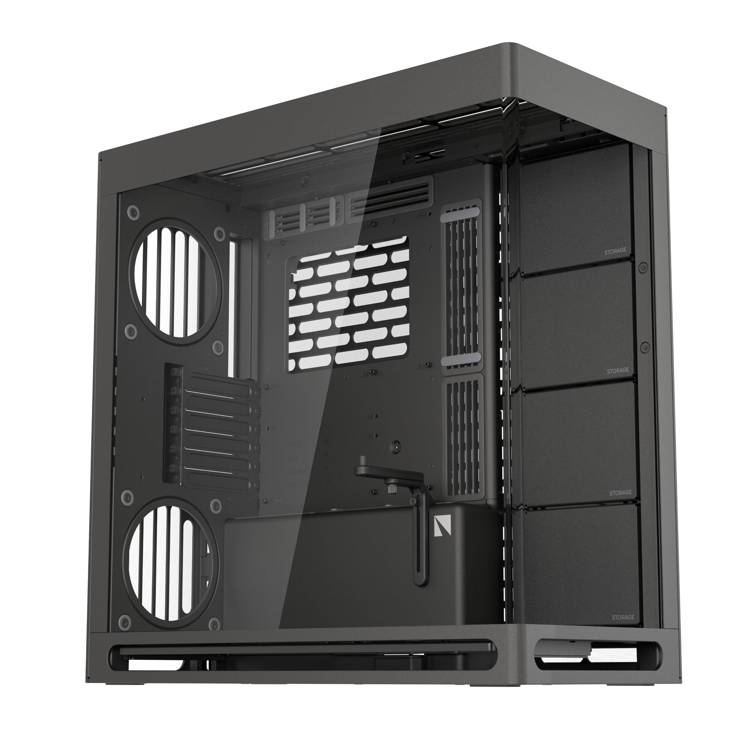 havn-hs-420-dual-chamber-atx-mid-tower-pc-case-nero-design-ibrido-11-ventole-da-140-mm-e-3-supporti-per-radiatori-da-420-mm-gestione-dei-cavi-simplicable-vetro-temperato-hub-ventola-pwm