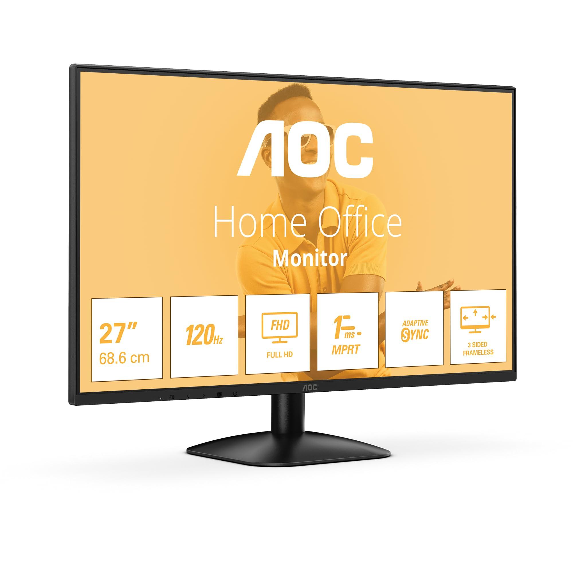 aoc-27b31h-monitor-full-hd-da-27-pollici-120-hz-sincronizzazione-adattiva-dell-immagine-1920x1080-1x-d-sub-1x-hdmi-1-4-nero-27-inch-fhd-ips-100-hz-no-altoparlanti