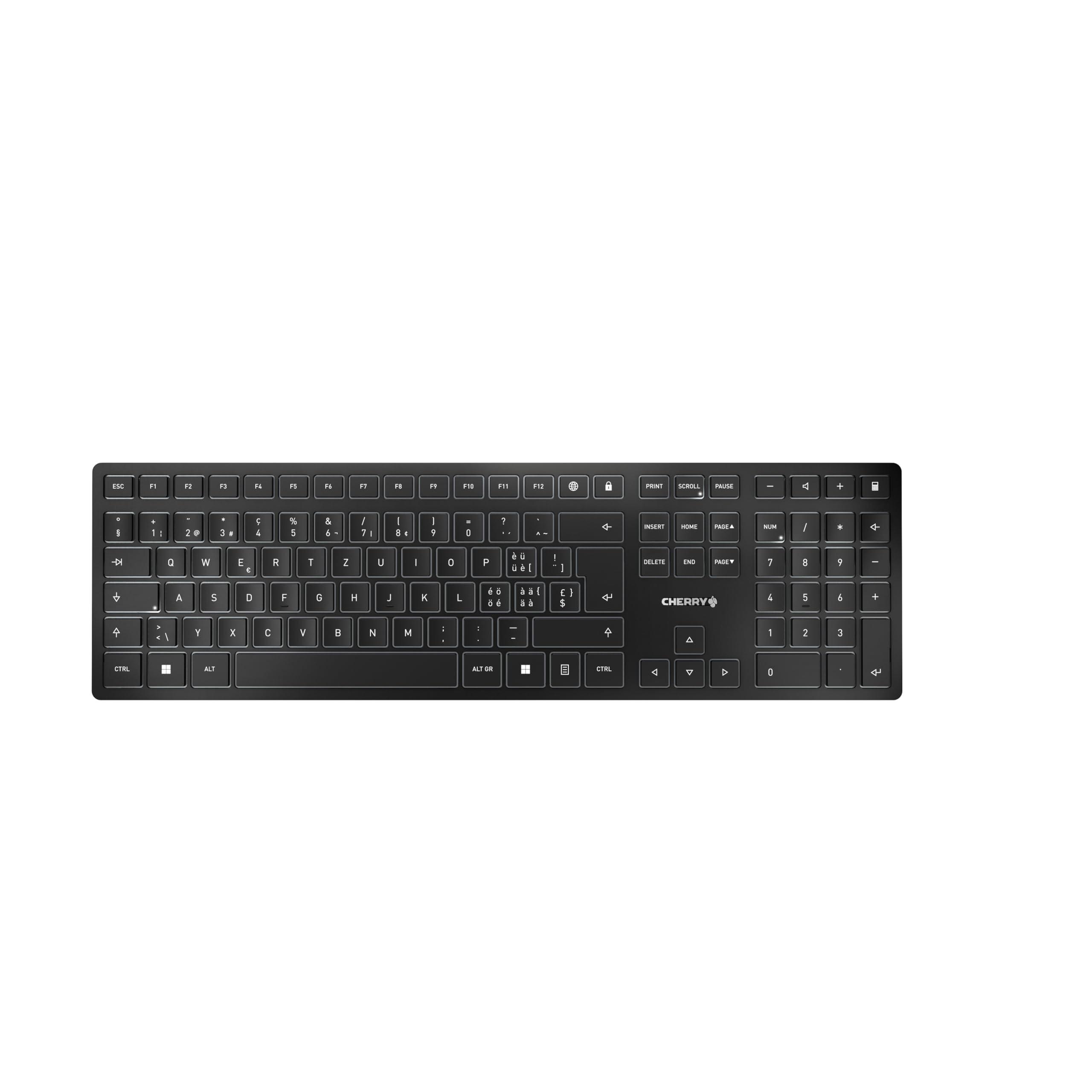 cherry-kw-9100-slim-tastiera-di-design-senza-fili-per-la-svizzera-qwertz-a-scelta-connessione-bluetooth-o-wireless-2-4-ghz-tasti-piatti-ricaricabile-nero-grigio-windows