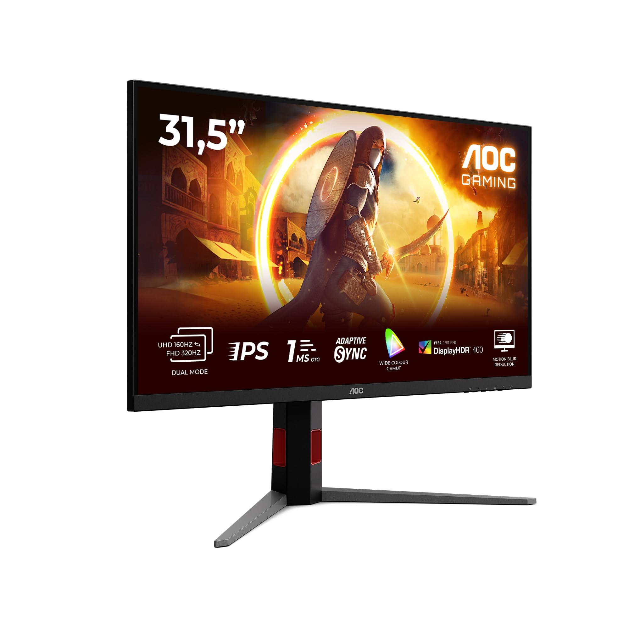 aoc-u32g4u-monitor-uhd-da-31-5-160hz-pannello-ips-veloce-1ms-gtg-sincronizzazione-adattiva-hdr400-g-sync-comp-regolazione-altezza-3840x2160-hdmi-2x-2-1-dp-1x1-4-hub-usb-nero-rosso