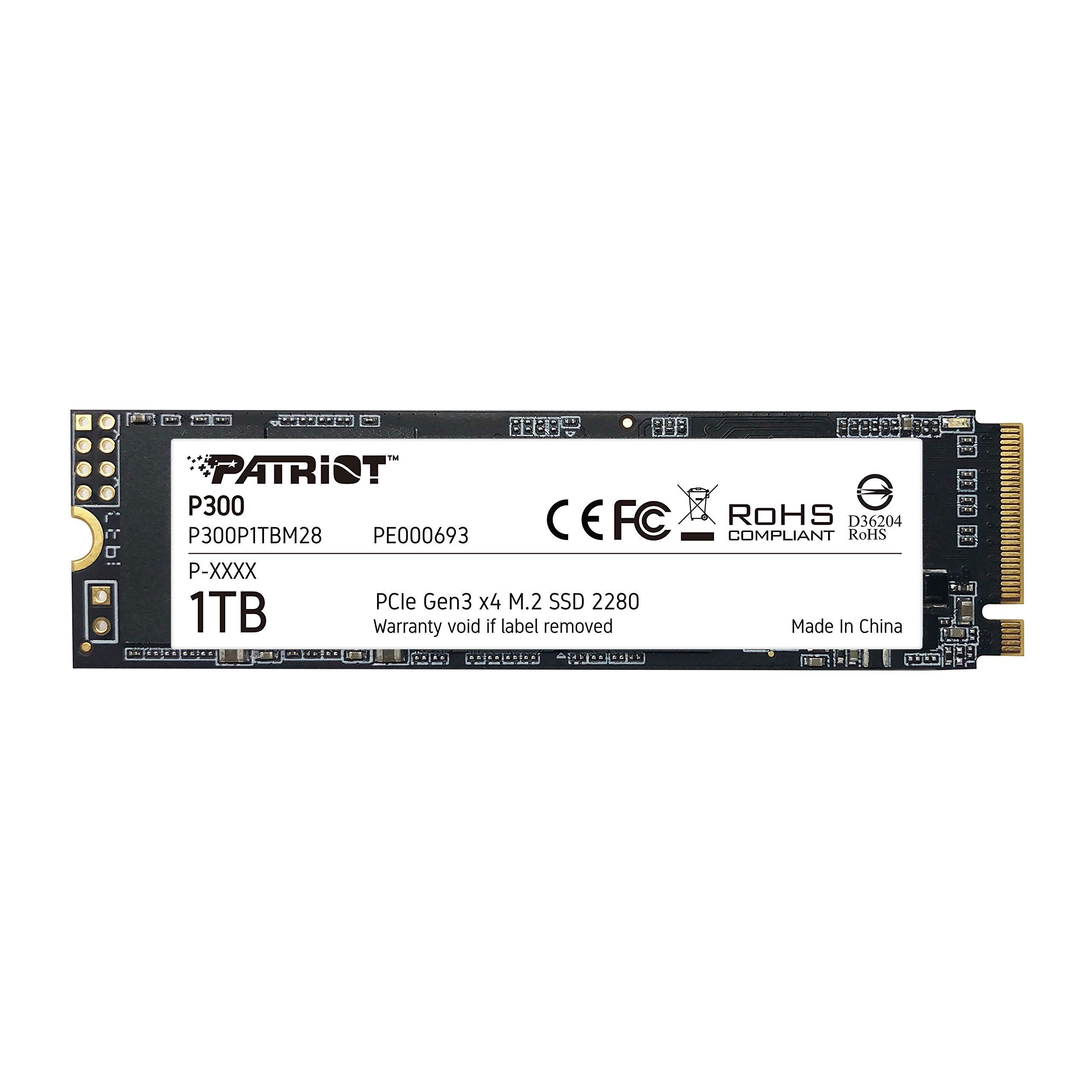 patriot-p300-m-2-2280-pcie-gen-3x4-nvme-ssd-1tb-unita-a-stato-solido-interno-ssd-a-basso-consumo-velocita-lettura-e-scrittura-sequenziale-fino-a-2100-mb-s-e-1650-mb-s