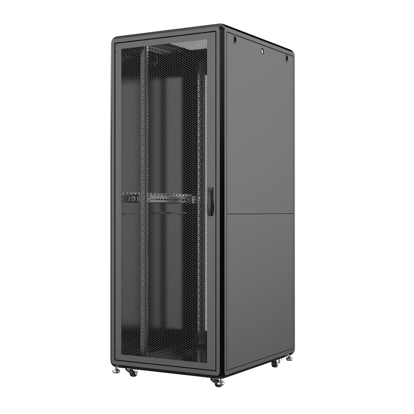 logon-rsl42u81bl-rack-indipendenti-42u-600kg-nero-scaffale-ripiani-600-kg-rack-indipendenti-42u-acciaio-vetro-nero