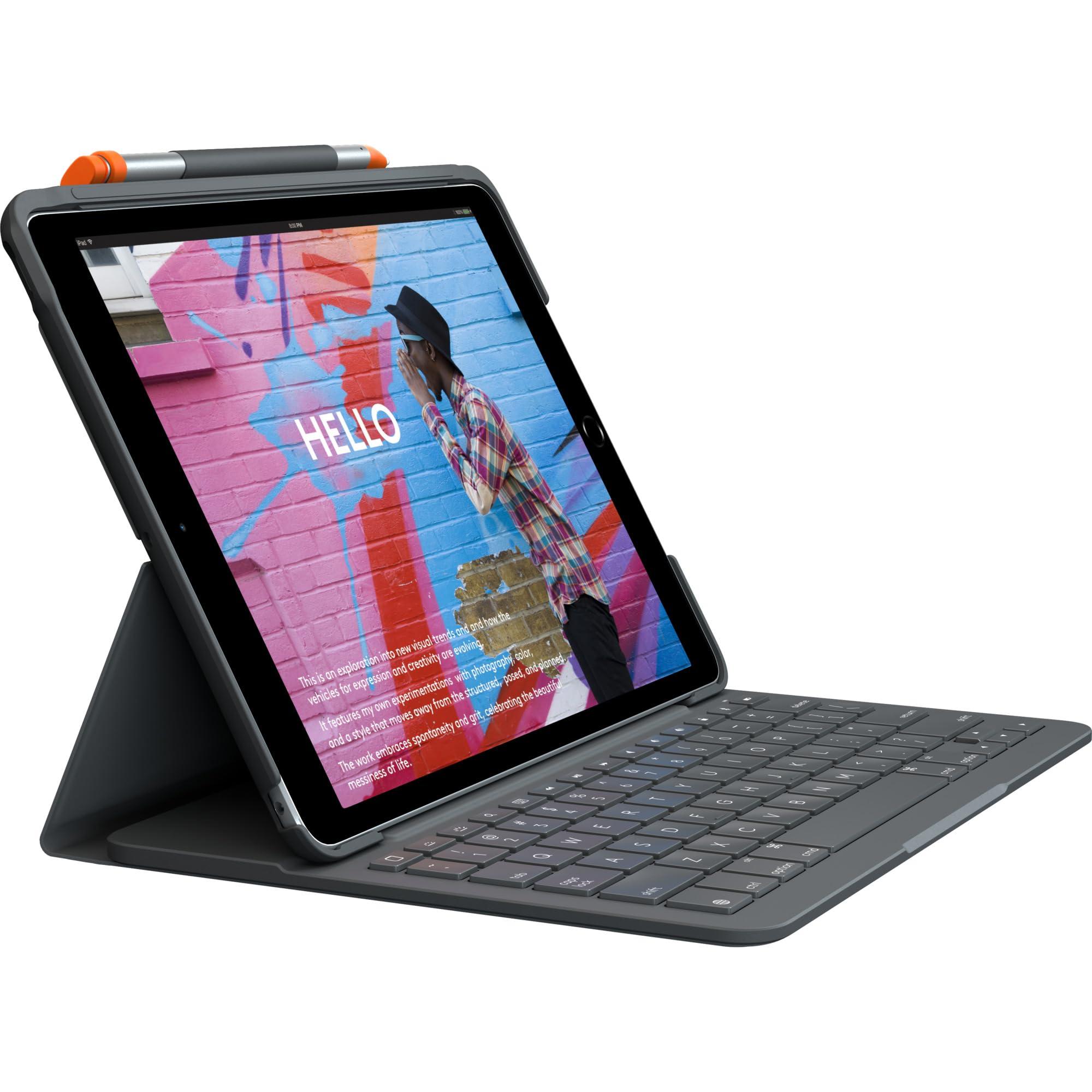 logitech-slim-folio-per-ipad-7aª-8aª-e-9aª-generazione-custodia-con-tastiera-wireless-integrata-layout-a-ztedesco-qwertz-grafite