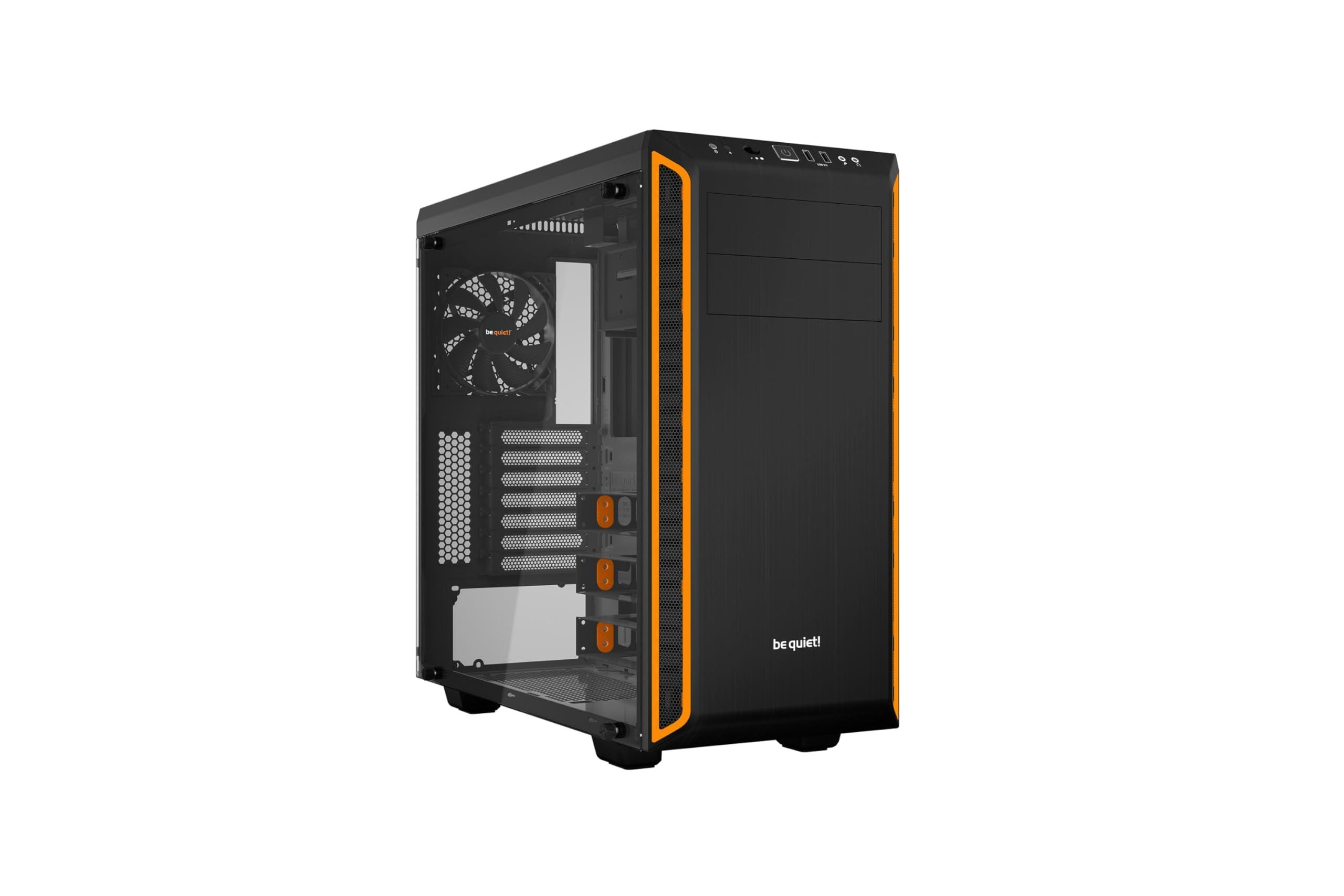 be-quiet-pure-base-600-window-orange-case-pc-con-2-ventole-pure-wings-2-supporto-radiatori-fino-a-360mm-controllo-ventole-a-3-livelli-pannello-laterale-in-vetro-temperato