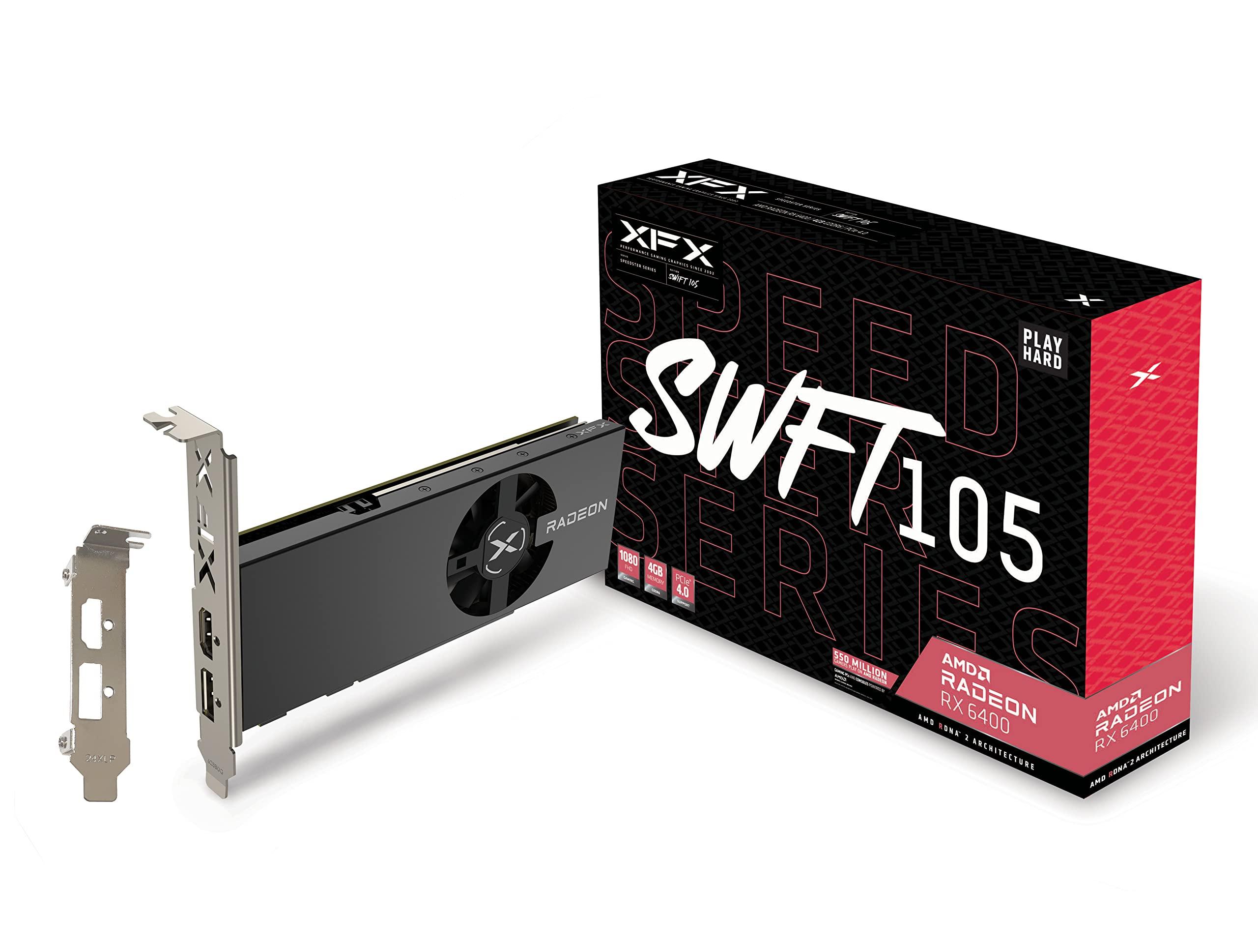 xfx-speedster-swft105-radeon-rx-6400-4gb-gddr6-hdmi-dp-single-slot-low-profile