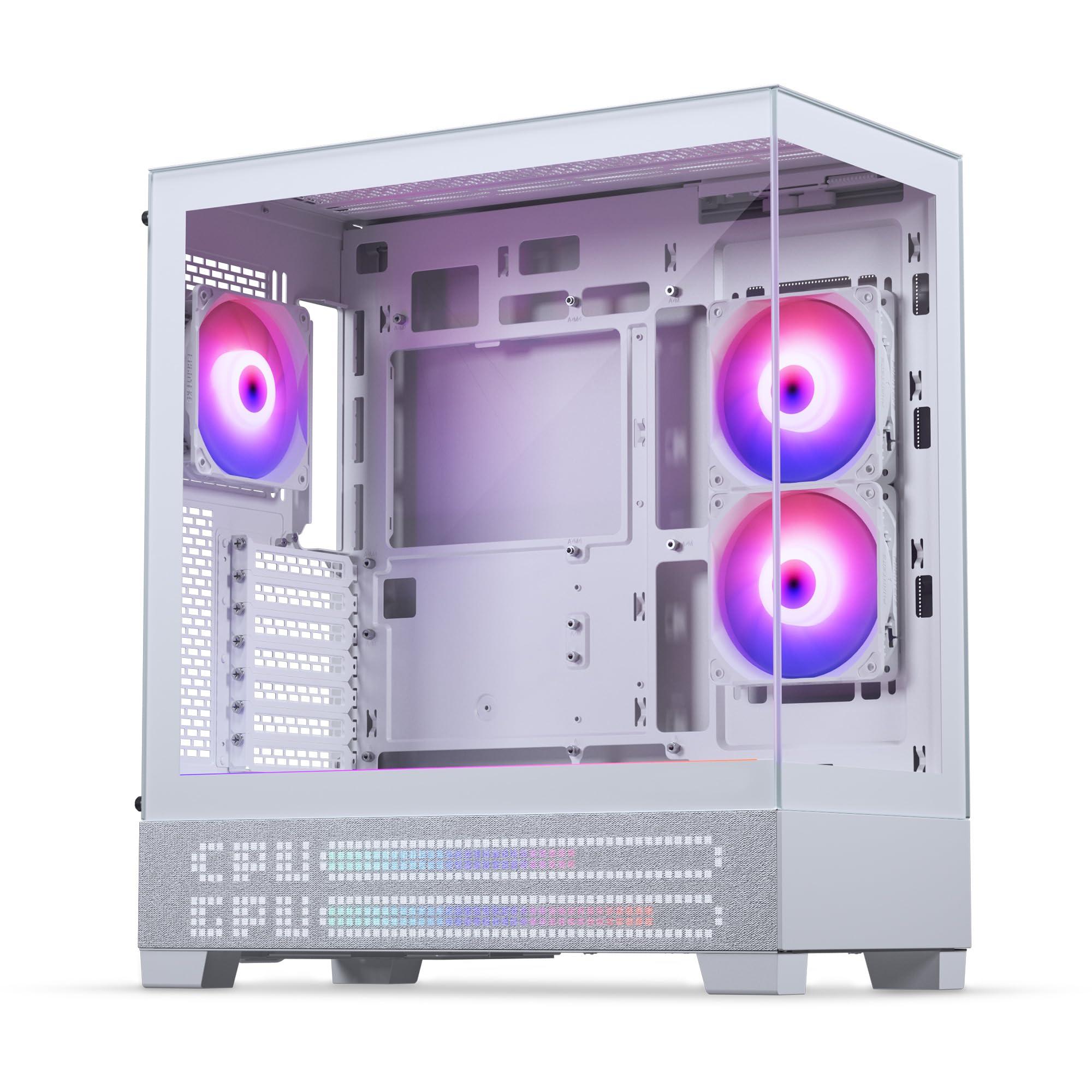 phanteks-xt-view-matrix-mid-tower-atx-alloggiamento-per-pc-da-gioco-display-a-matrice-a-600-led-pareti-anteriori-e-laterali-in-vetro-temperato-usb-c-3-2-gen2-3-ventole-d-rgb-incluse-connettore