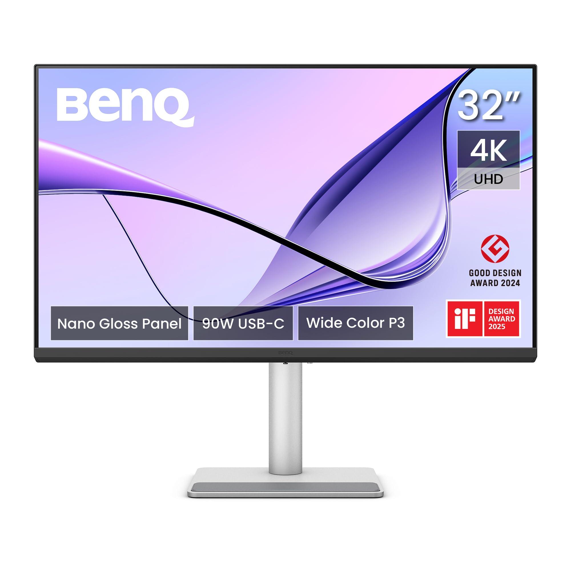 benq-ma320up-32-4k-monitor-nano-gloss-per-macbook-doppia-porta-usb-c-90w-15w-abbinamento-colori-mac-hub-usb-controllo-luminosita-e-volume-su-mac-gamma-cromatica-p3