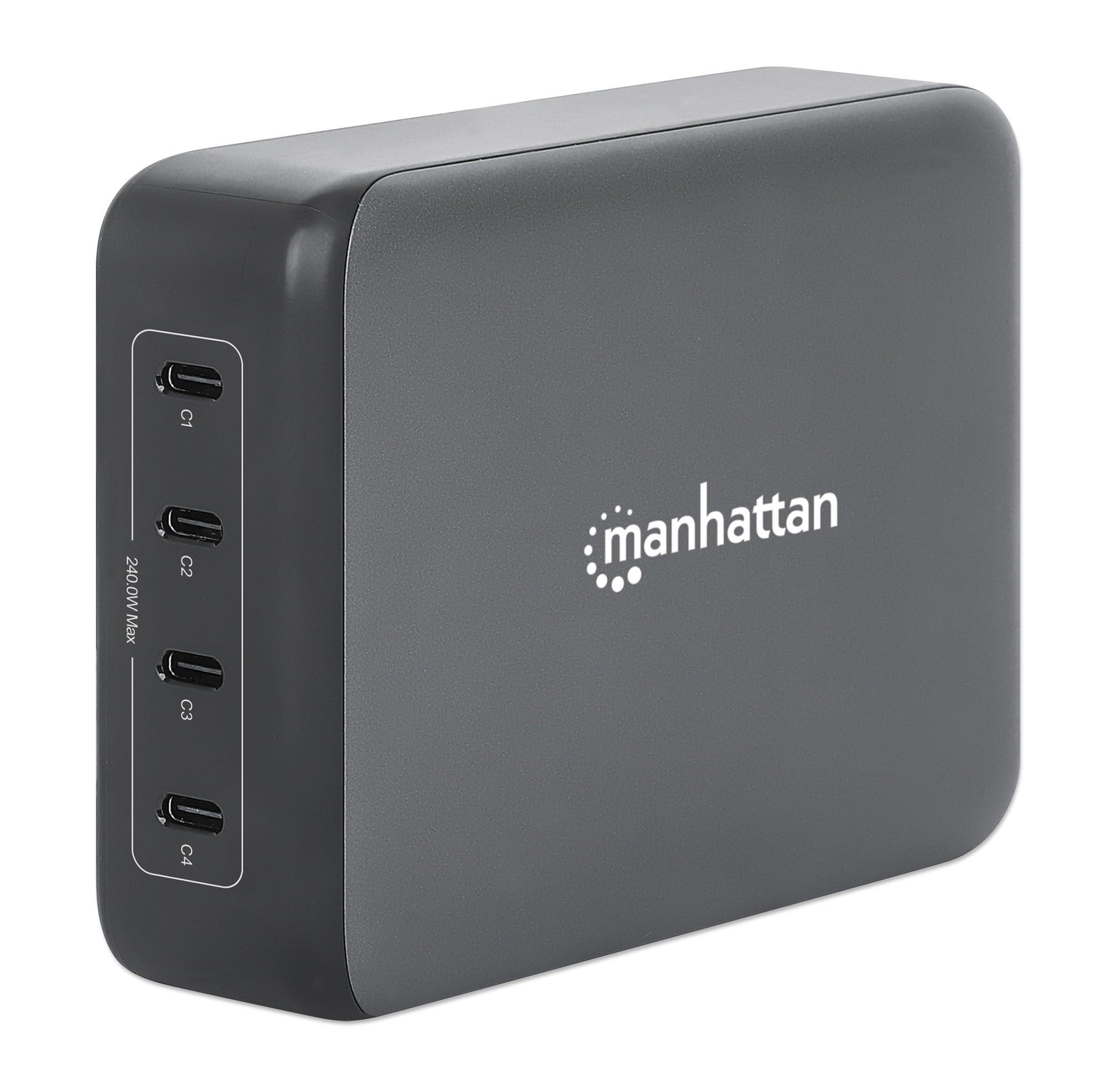 manhattan-102728-caricabatterie-per-dispositivi-mobili-computer-portatile-console-portatile-smartphone-tablet-nero-ac-ricarica-rapida-interno-4-port-mains-240w-usb-c-charger-for-all-laptops-eac