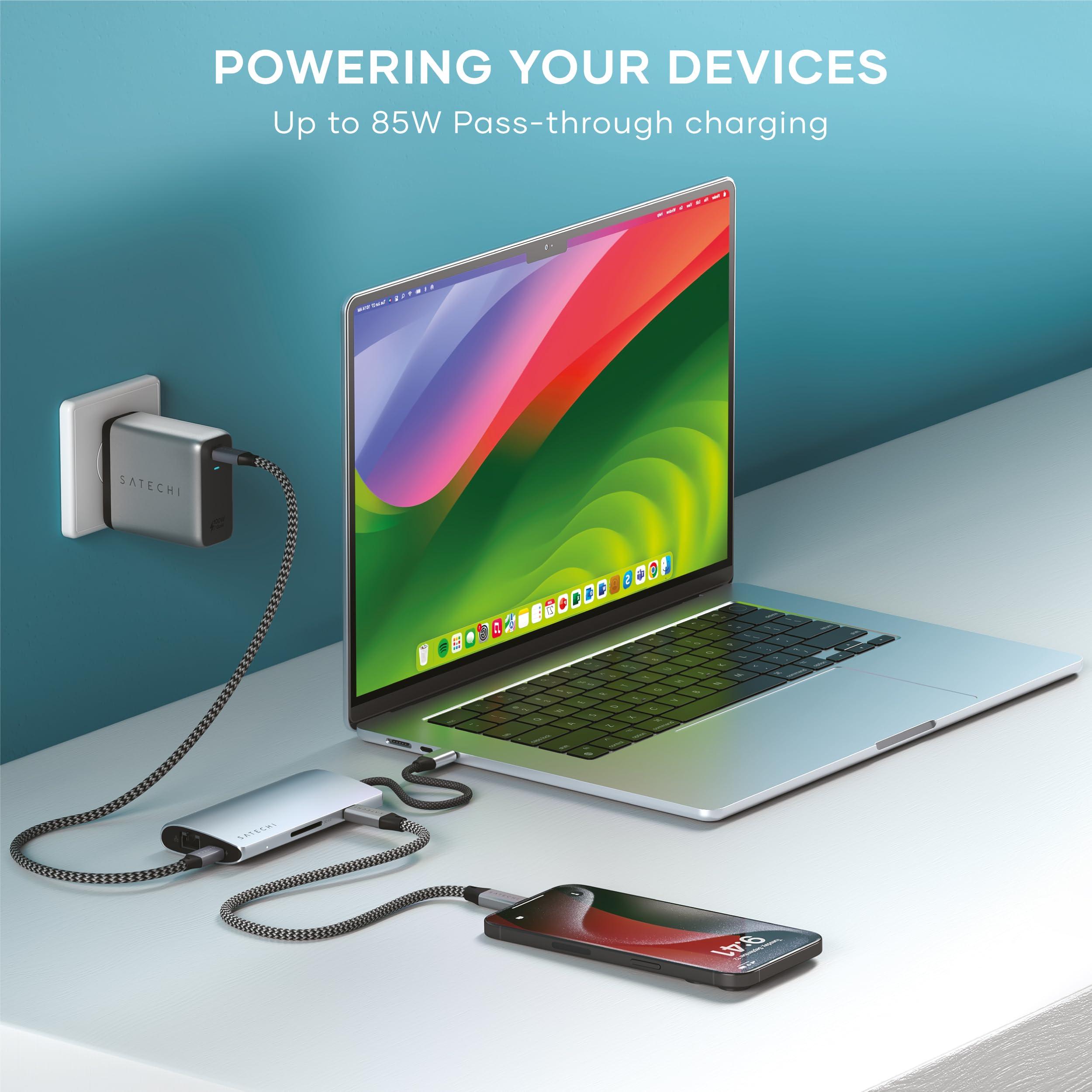 satechi-8-in-1-hub-usb-c-v3-con-hdmi-8k-30hz-o-4k-120hz-ricarica-pd-100w-ethernet-4x-porte-usb-c-10gbps-e-lettore-schede-sd-uhs-ii-per-macbook-air-pro-pc-portatile-argento