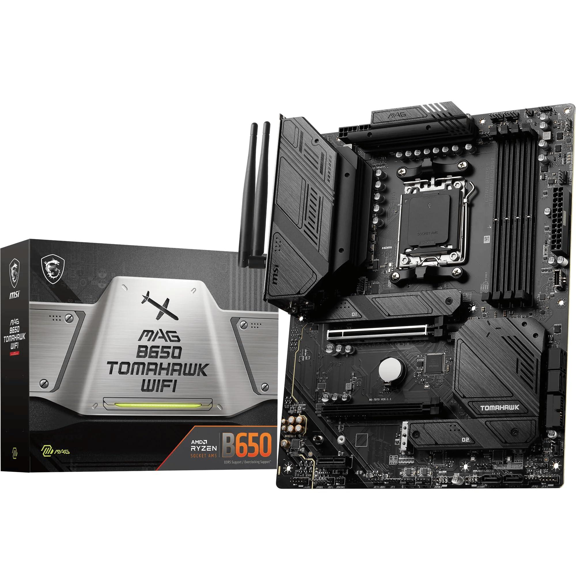 msi-mag-b650-tomahawk-wifi-scheda-madre-atx-supporta-i-processori-amd-ryzen-7000-am5-14-fasi-duet-rail-da-80a-ddr5-fino-a-6400-mhz-oc-2-x-pcie-4-0-x16-3-x-m-2-gen4-wi-fi-6e