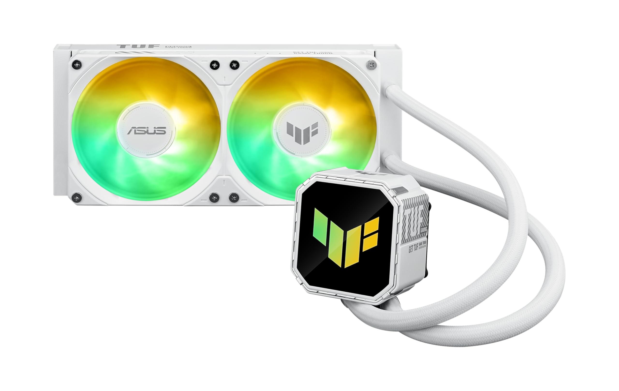 asus-tuf-gaming-lc-iii-240-argb-wht-dispositivo-di-raffreddamento-a-liquido-all-in-one-due-ventole-argb-preinstallate-ed-integrate-tubi-da-400-mm-compatibile-con-intel-e-amd-bianco
