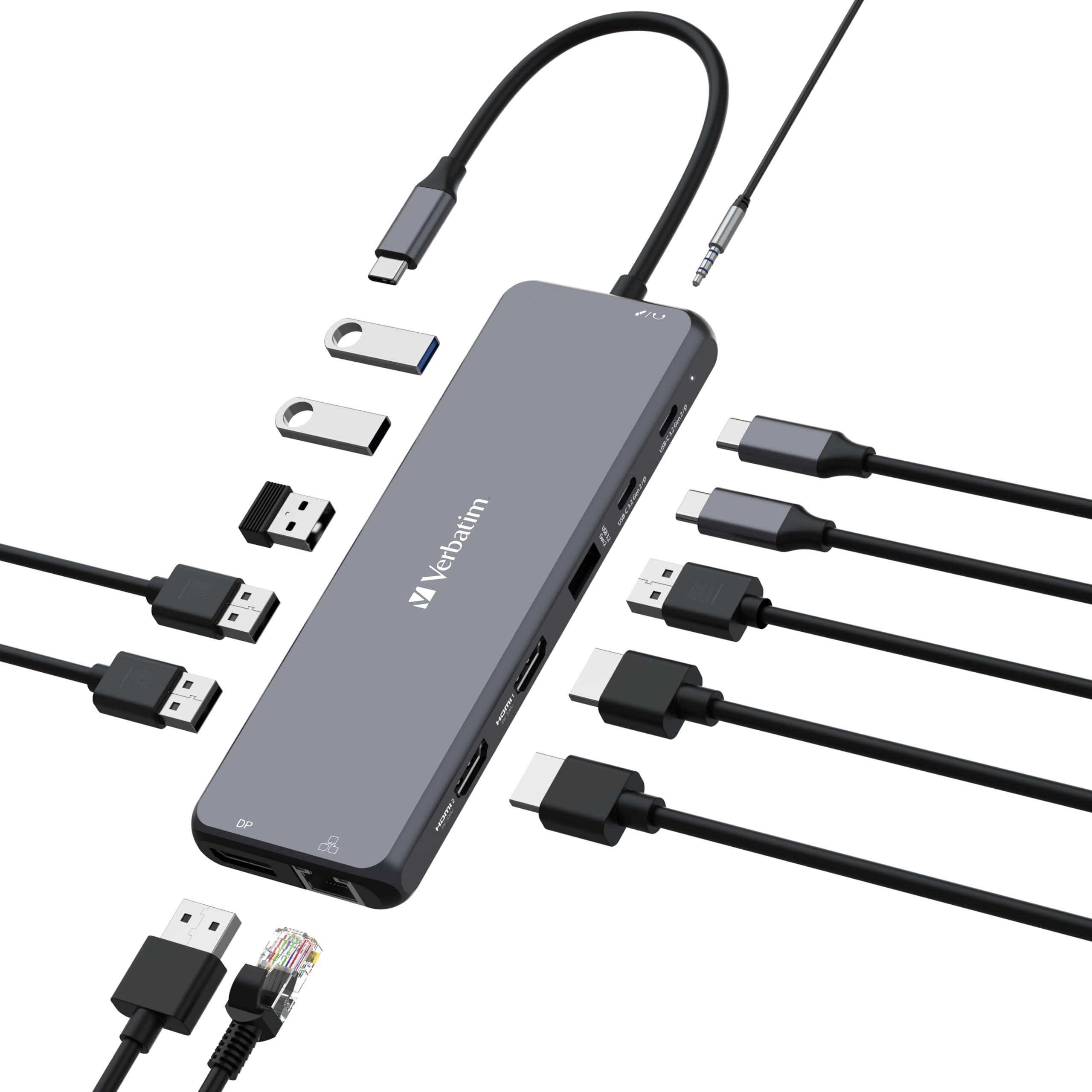 verbatim-hub-usb-c-13-in-1-adattatore-multiporta-usb-c-a-hdmi-rj45-usba-a-e-usb-c-pd-con-lettore-di-schede-sd-per-mac-macbook-pro-air-ipad-pro-thinkpad-windows-computer-laptop-e-co-32153