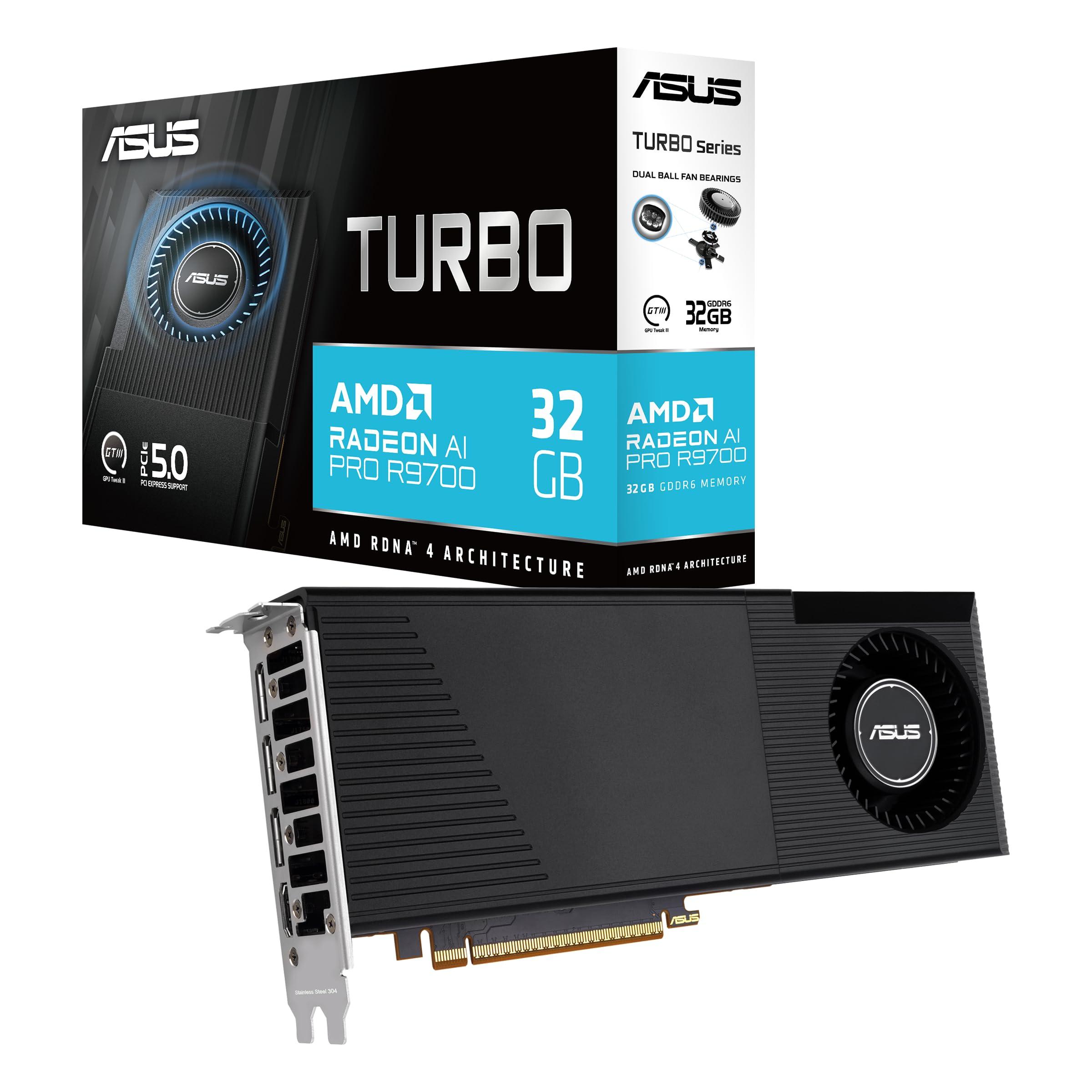 asus-turbo-amd-radeon-ai-pro-r9700-scheda-grafica-32-gb-gddr6-256-bit-pcie-5-0-1-hdmi-2-1-3-displayport-2-1-software-gpu-tweak-iii-nero-turbo-ai-pro-r9700-32g