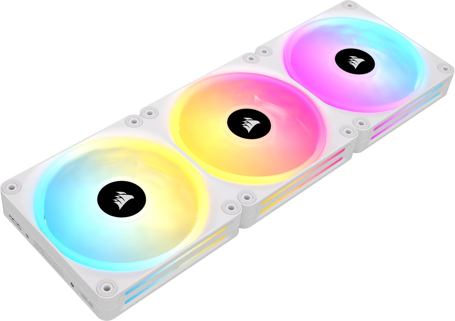 corsair-icue-link-qx120-rgb-cupola-magnetica-da-120-mm-ventole-tripla-ventole-starter-kit-con-icue-link-system-hub-bianco