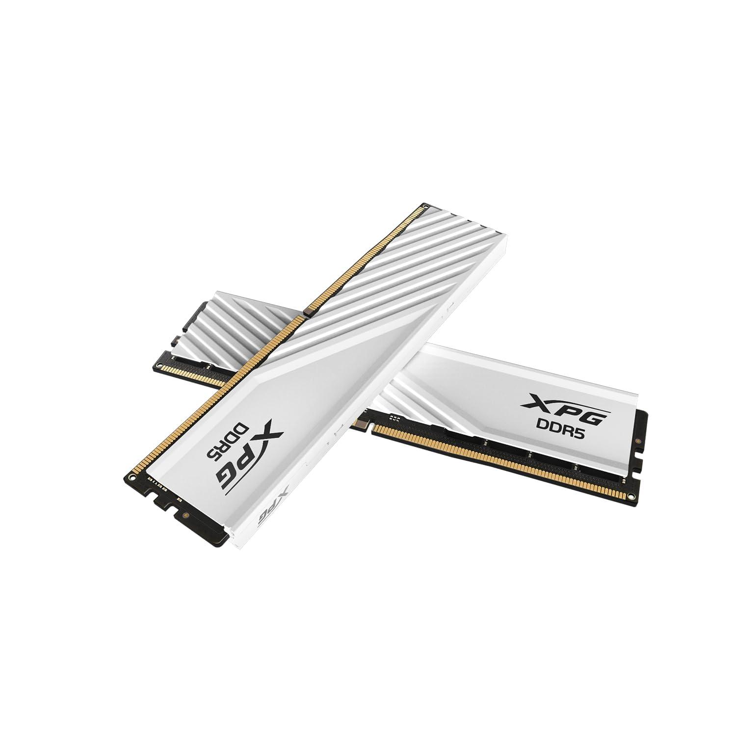 xpg-lancer-blade-ddr5-6400-mhz-cl32-32-gb-2-x-16-gb-pc5-51200-ram-288-pin-udimm-desktop-kit-di-memoria-desktop-dissipatore-di-calore-bianco-ax5u6400c3216g-dtlabwh