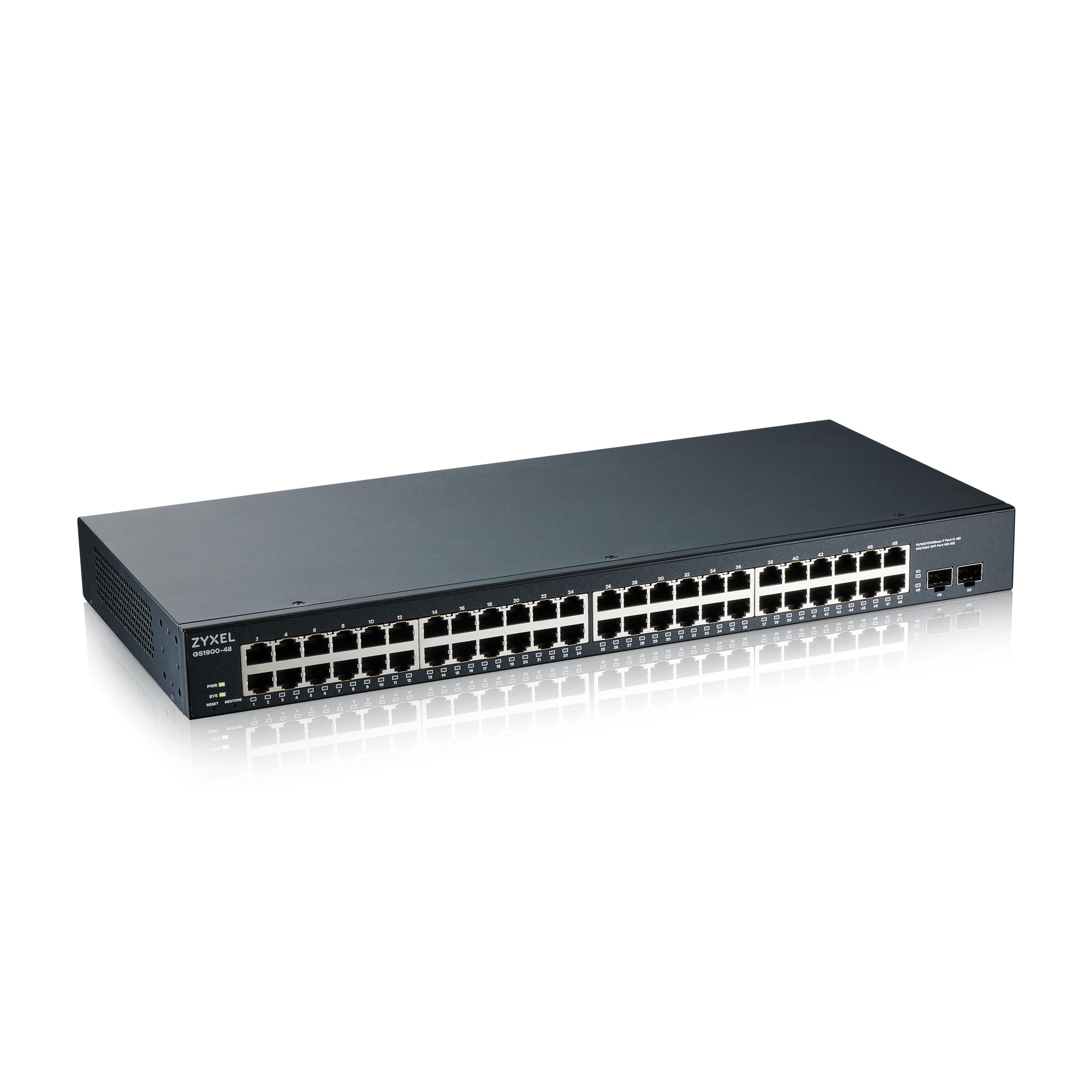 zyxel-48-porte-gigabit-switch-gestione-smart-montaggio-in-rack-con-2-porte-sfp-vlan-igmp-qos-garanzia-a-vita-gs1900-48