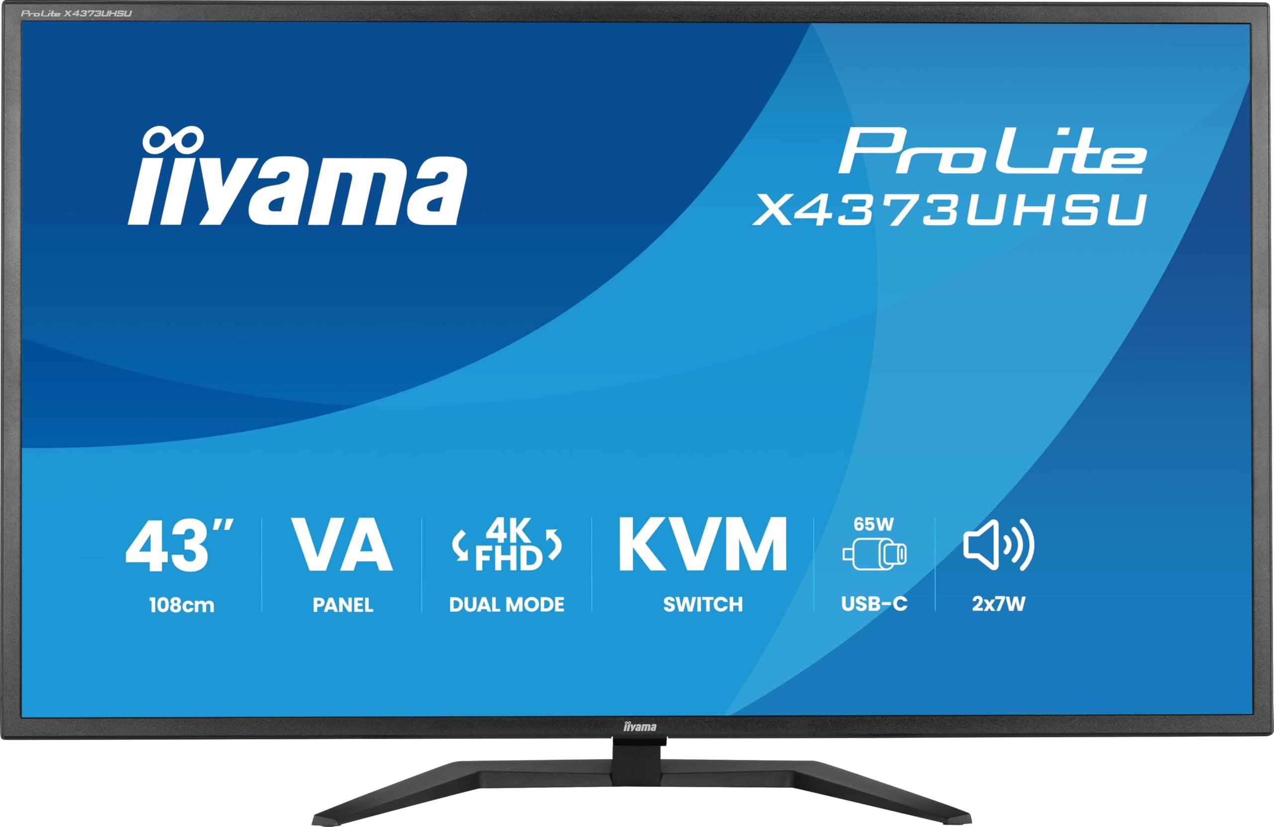 iiyama-x4373uhsu-b2-43-va-3840x2160-60hz-2h-1dp-1type-c-usb-hub-has