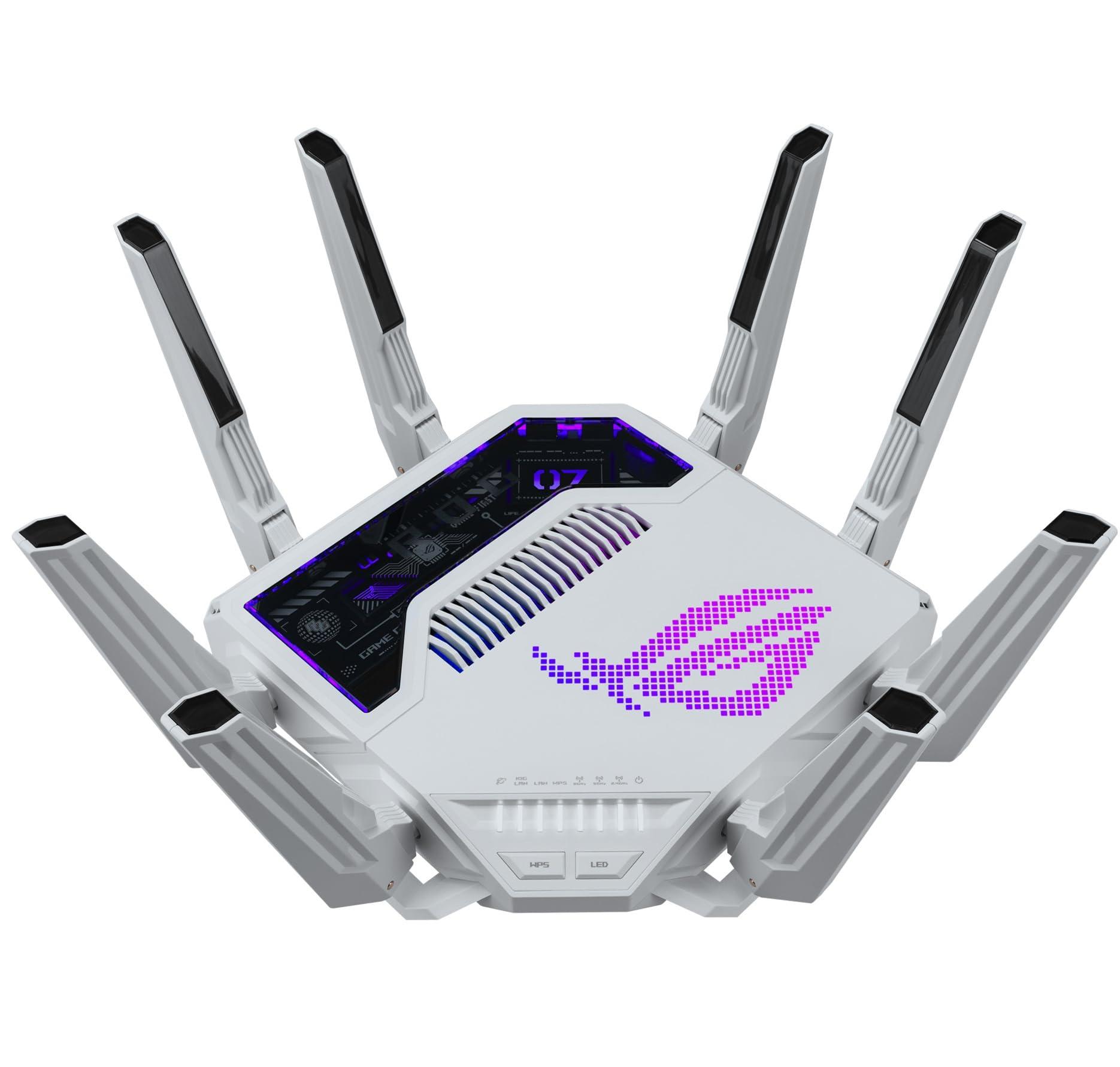 asus-gt-be19000ai-router-gaming-tri-band-wifi-7-802-11be-larghezza-di-bbanda-320-mhz-e-4096-qam-doppia-porta-10g-ai-game-boost-gaming-network-aura-rgb-aimesh-bianco