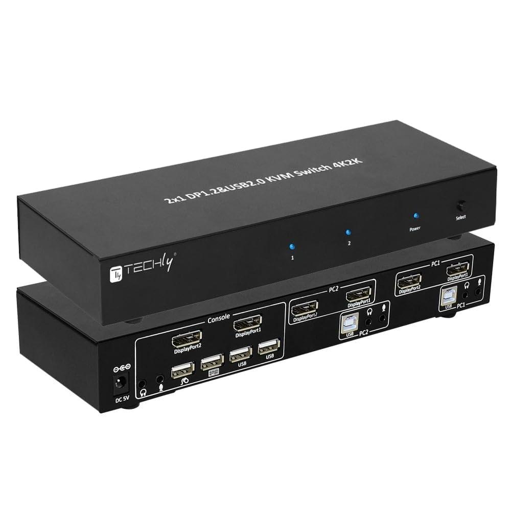 techly-101928-switch-kvm-2-porte-displayport1-2-per-doppio-monitor-nero