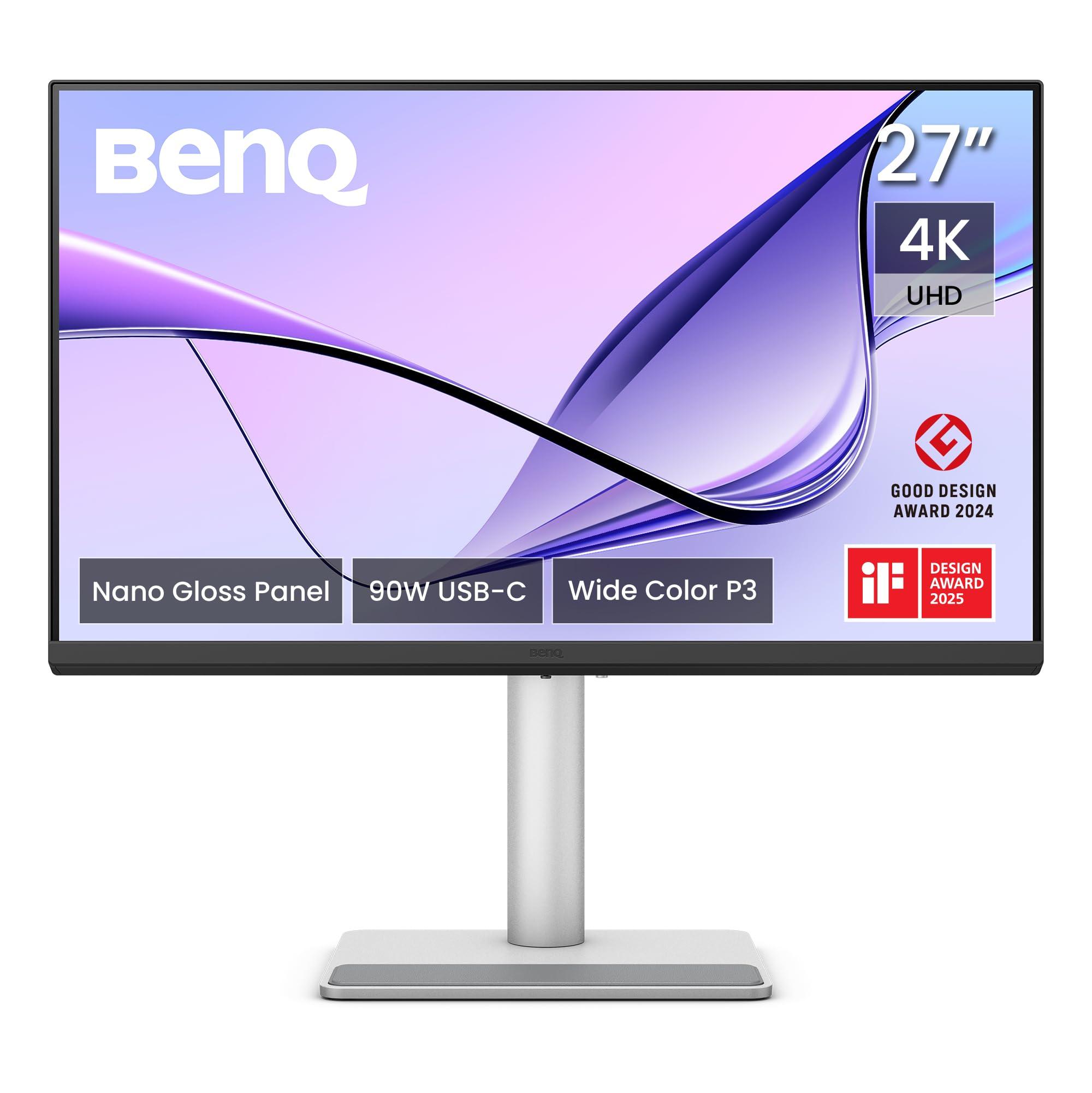 benq-ma270up-27-4k-monitor-nano-gloss-per-macbook-doppia-porta-usb-c-90w-15w-abbinamento-colori-mac-hub-usb-controllo-luminosita-e-volume-su-mac-gamma-cromatica-p3