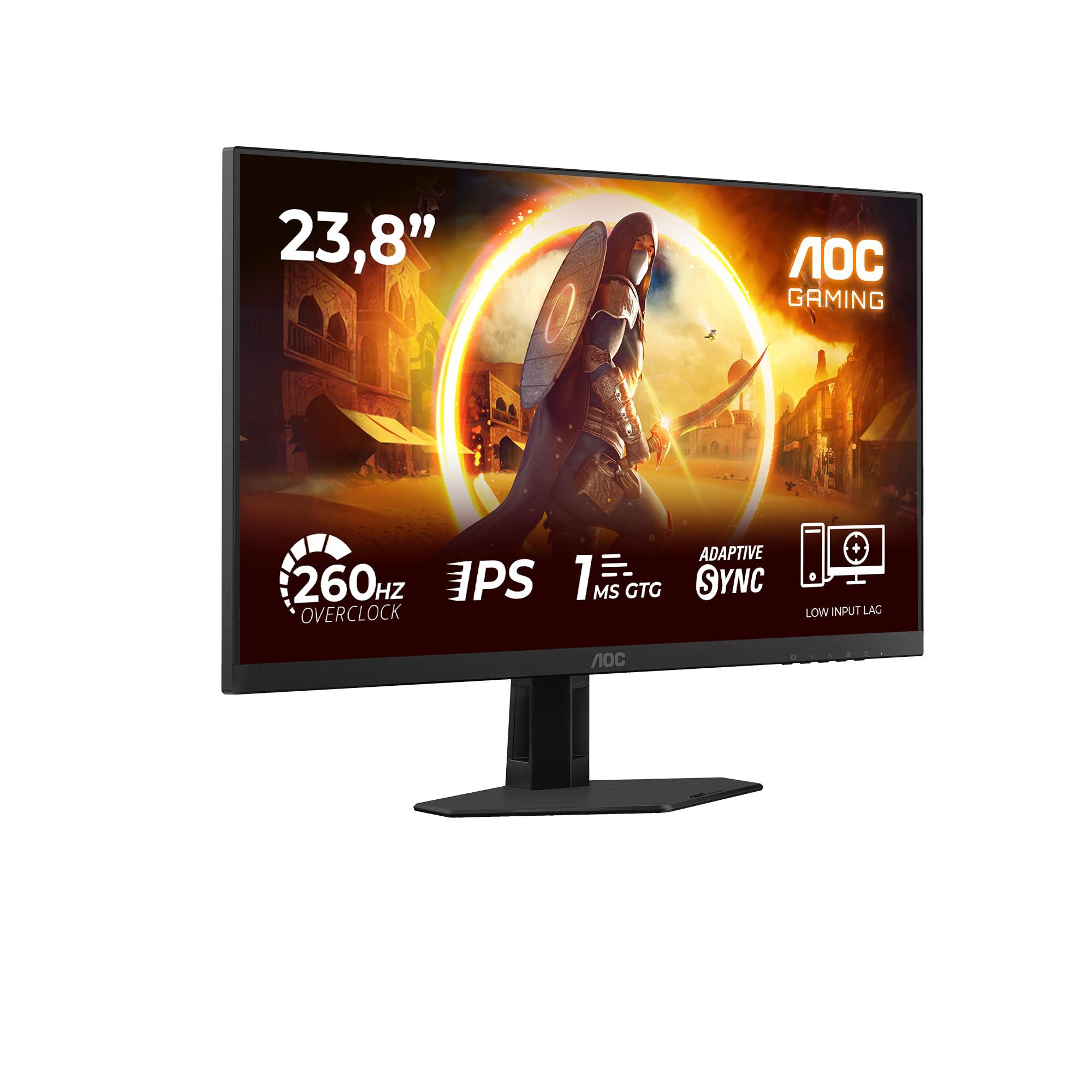 aoc-gaming-monitor-24g4zre-23-8-pollici-1920x1080-fhd-260hz-fast-ips-panel-0-3ms-mprt-hdmi2x-2-0-dp-1x-1-4-adaptive-sync-hdr10-g-sync-compatible-nero
