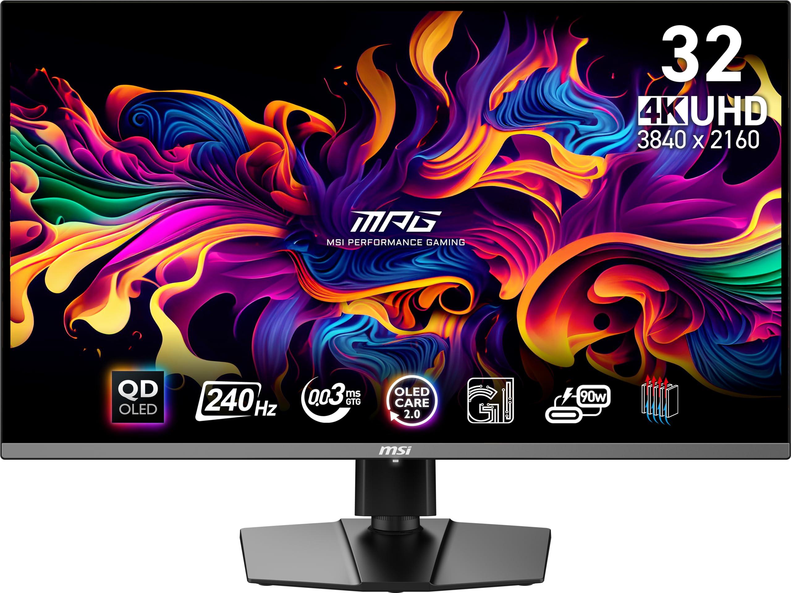 msi-mpg-321urx-qd-oled-31-5-4k-uhd-gaming-monitor-pannello-oled-quantum-dot-3840-x-2160-240hz-0-03ms-99-dci-p3-de-2-displayhdr-true-black-400-kvm-rgb-dp-1-4a-hdmi-2-1-usb-type-c