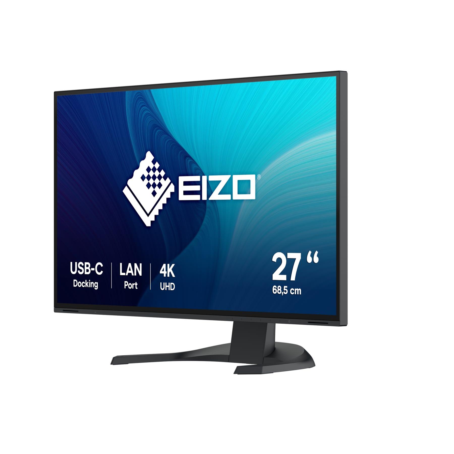 eizo-flexscan-ev2740x-bk-monitor-da-68-5-cm-27-pollici-usb-c-94-w-pd-displayport-hdmi-hub-usb-rj-45-lan-switch-kvm-tempo-di-risposta-5-ms-3840-x-2160-4k-uhd-nero
