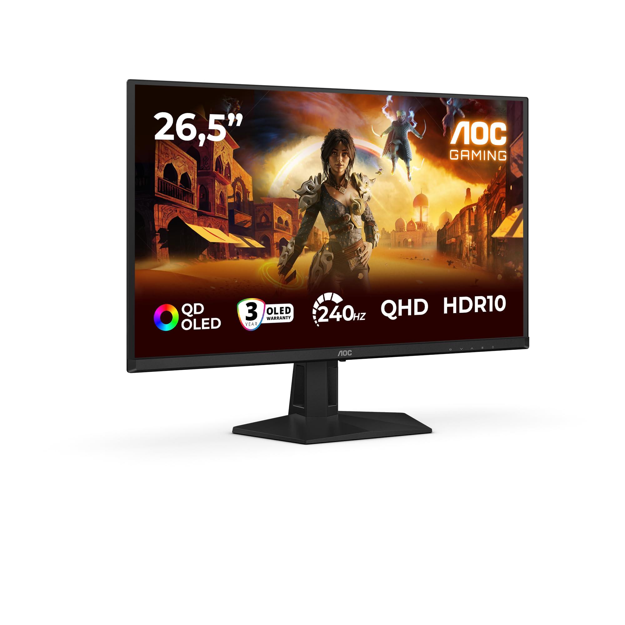 aoc-monitor-q27g41zdf-26-5-pollici-2560x1440-wqhd-240hz-qd-oled-panel-0-03ms-gtg-hdmi1x-2-0-dp-1x-1-4-adaptive-sync-hdr10-g-sync-compatible-nero